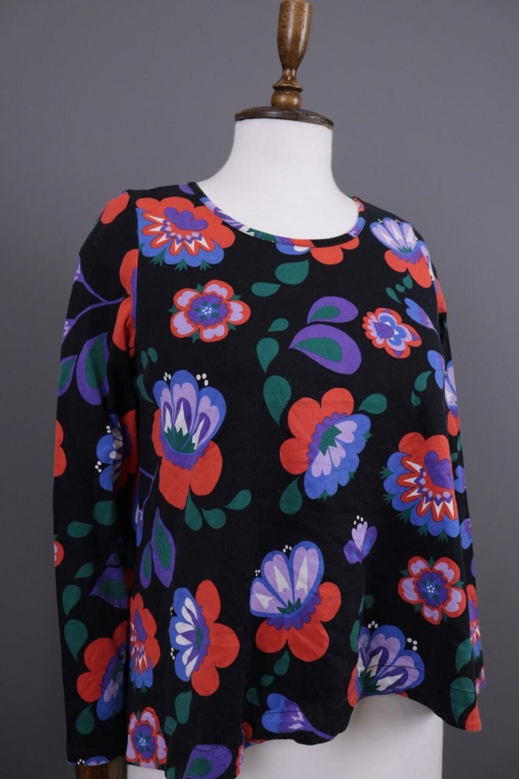 Marimekko Marimekko Mukkamauija Black Blouse Shirt Size XS Size XS / US 0-2 / IT 36-38 - 7 Thumbnail