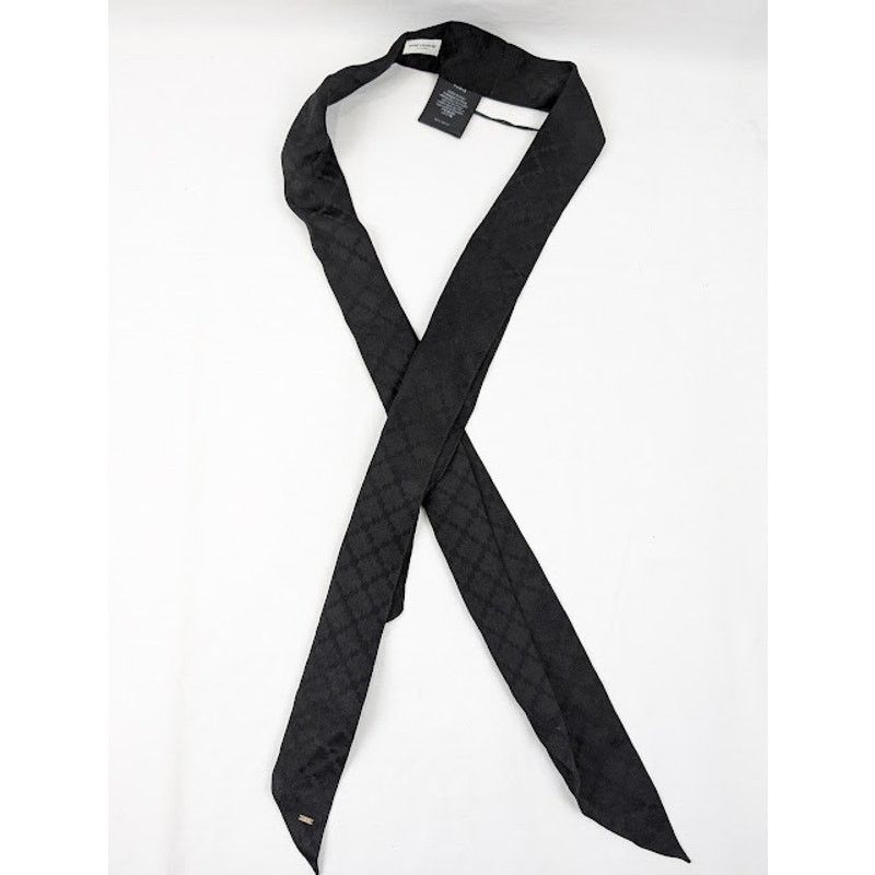 Saint Laurent Paris o1rshd1 Size: OS / Diamond lavallière Scarf in Silk Jacquard Size ONE SIZE - 2 Thumbnail