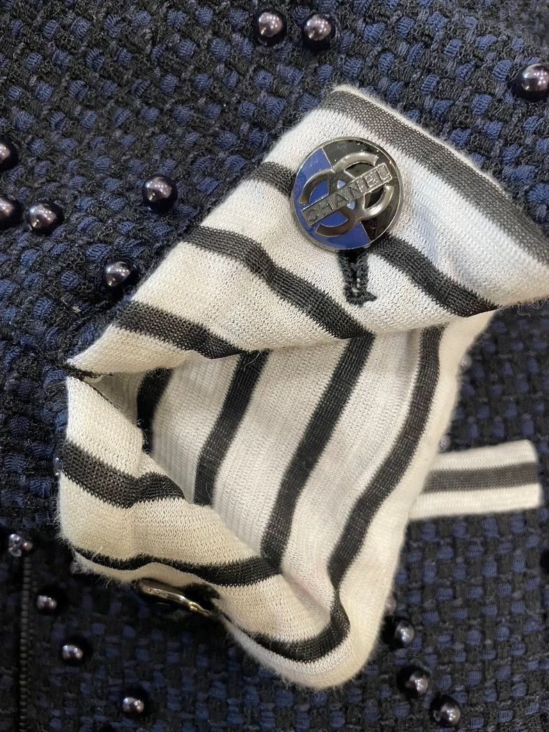 Chanel Chanel Dark blue double zipper beaded jacket Size XS / US 0-2 / IT 36-38 - 7 Thumbnail