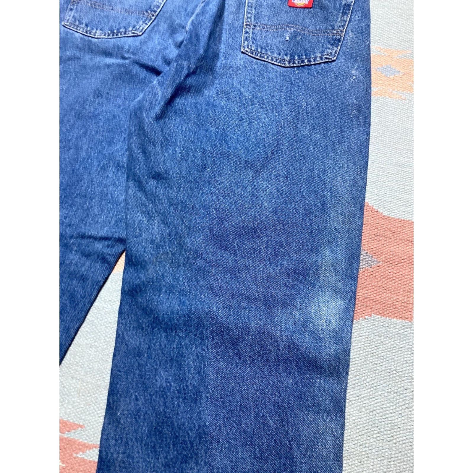 Dickies VINTAGE Dickies Jeans Men Baggy Straight 38 Regular Blue 38x32 Relaxed Workwear Y2K Skater Size US 38 / EU 54 - 3 Thumbnail