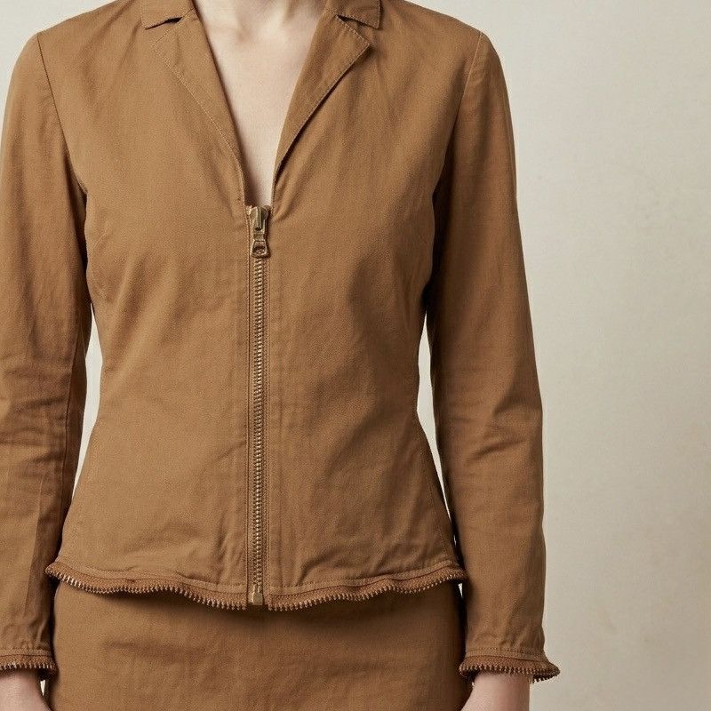 Miu Miu Vintage Miu Miu - Prada era Exposed Zipper Trim Jacket Size M / US 6-8 / IT 42-44 - 2 Thumbnail