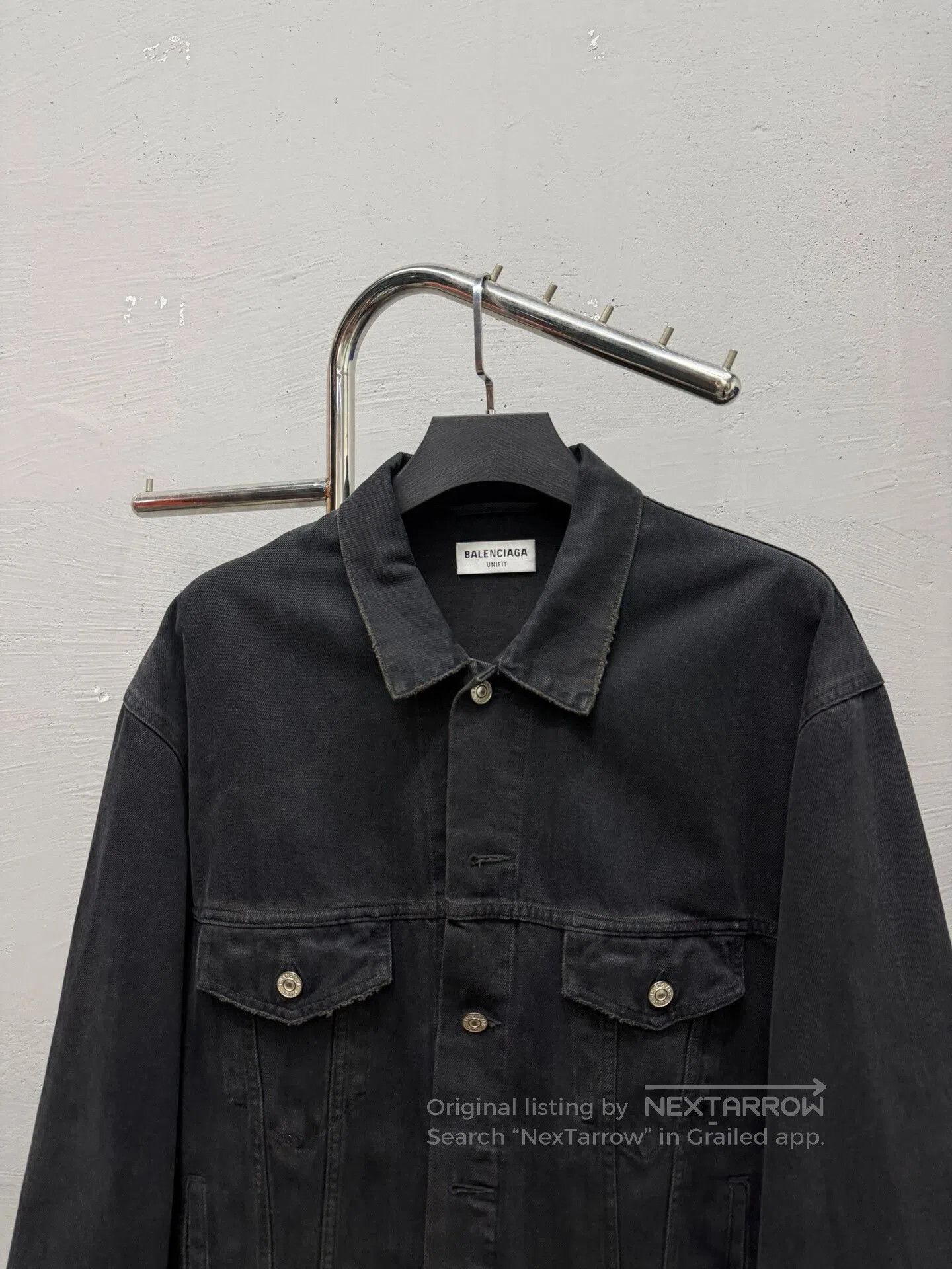 Balenciaga balenciaga black spray logo denim jacket. Size US S / EU 44-46 / 1 - 3 Thumbnail