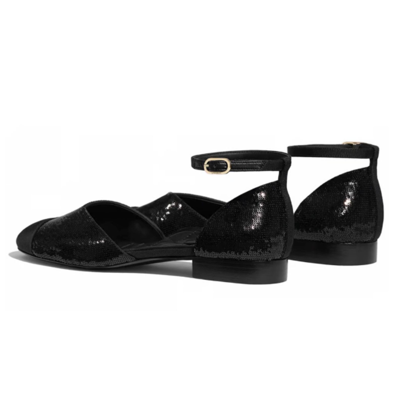 Chanel 20S Sequin Mary Jane Ankle Strap Ballet Ballerina Flat 38 Size US 8 / IT 38 - 10 Thumbnail