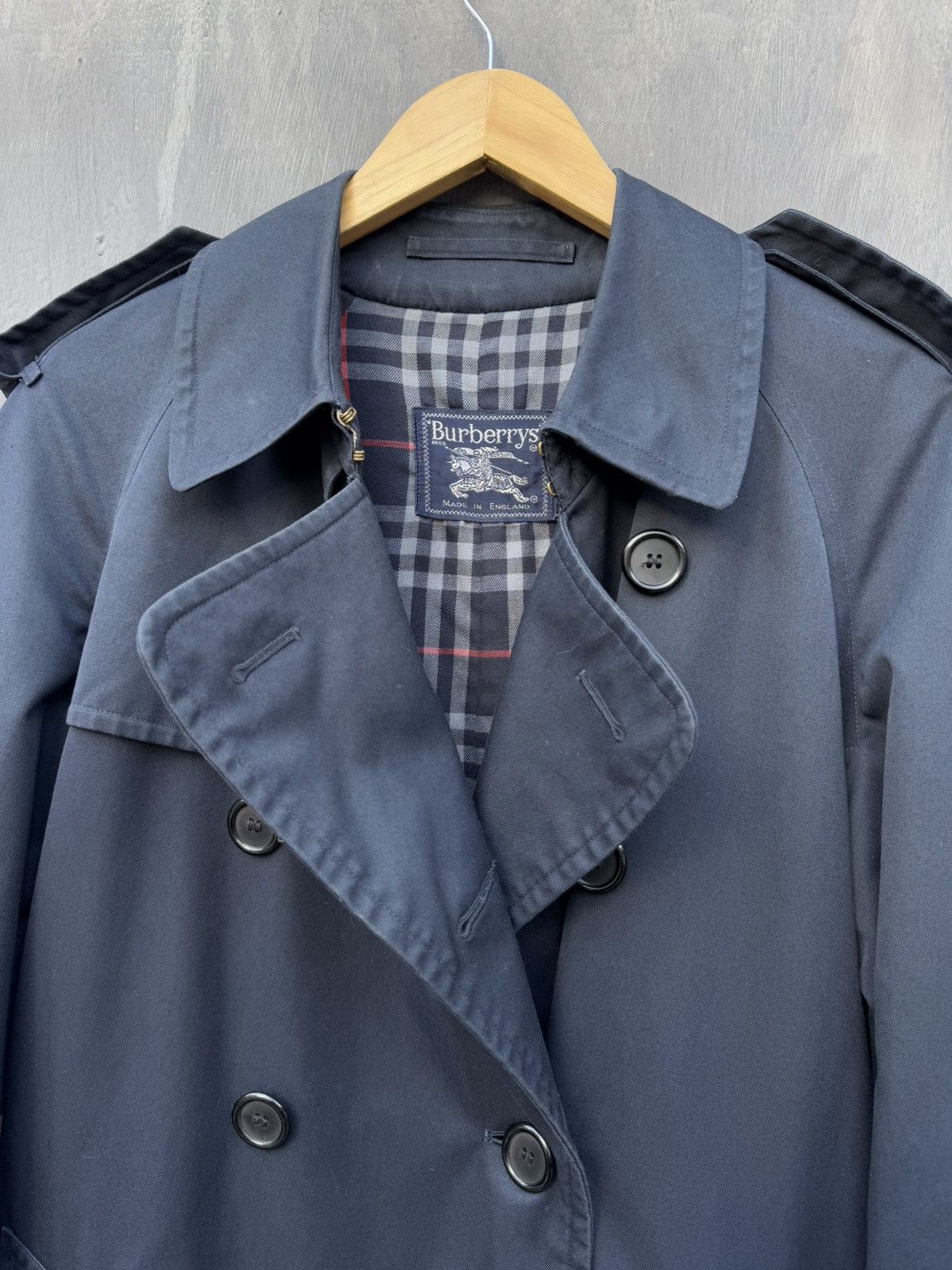 Burberry Burberrys Vintage Double Breasted Cotton Trench Jacket 46 Size L / US 10 / IT 46 - 4 Thumbnail