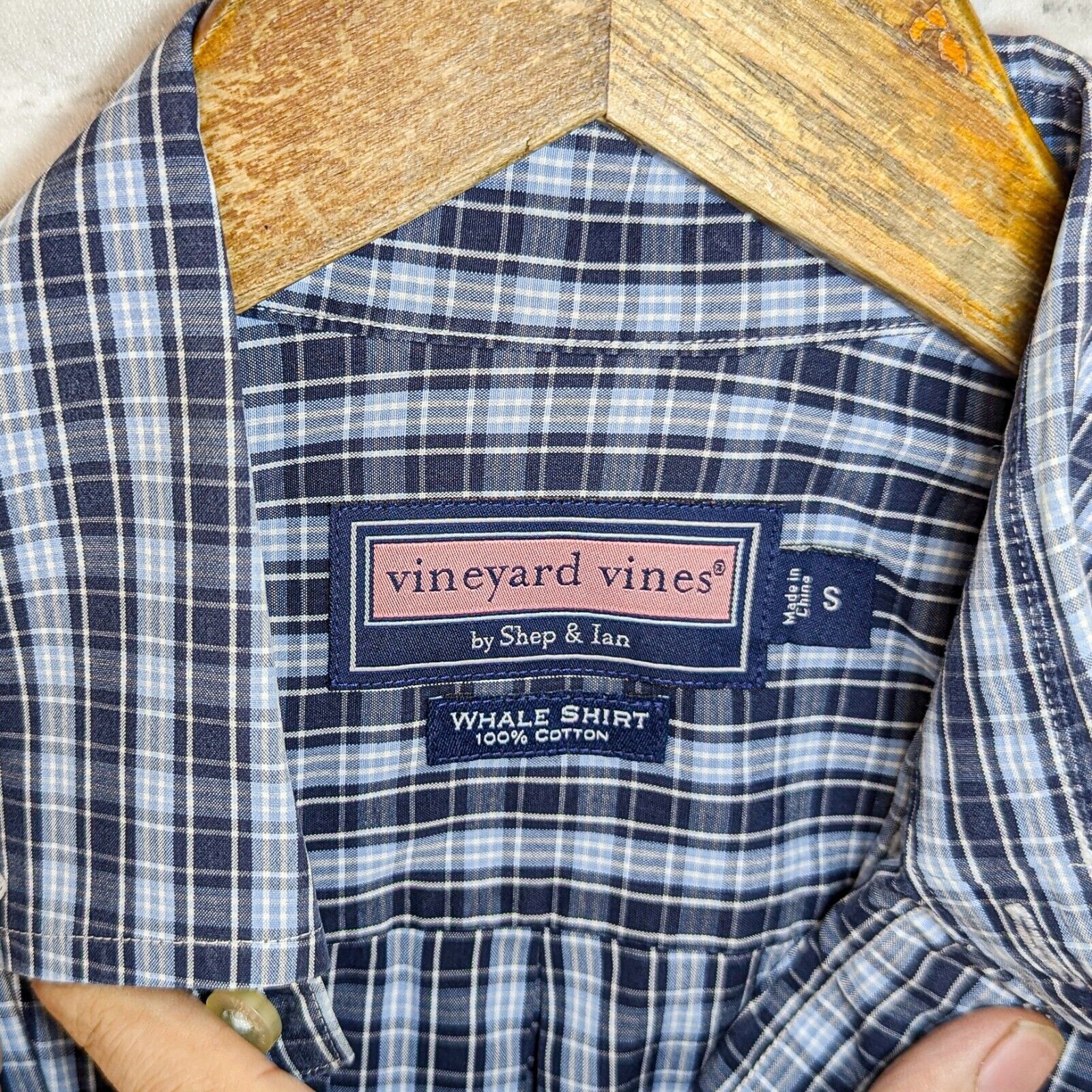 Vineyard Vines Vineyard Vines Button up Whale Shirt in Blue check cotton Size US S / EU 44-46 / 1 - 3 Thumbnail