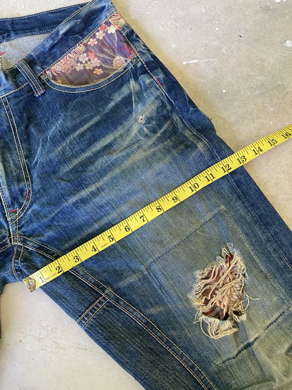 Eternal ETERNAL Japanese Floral Repair Distressed Denim Size US 34 / EU 50 - 18 Thumbnail