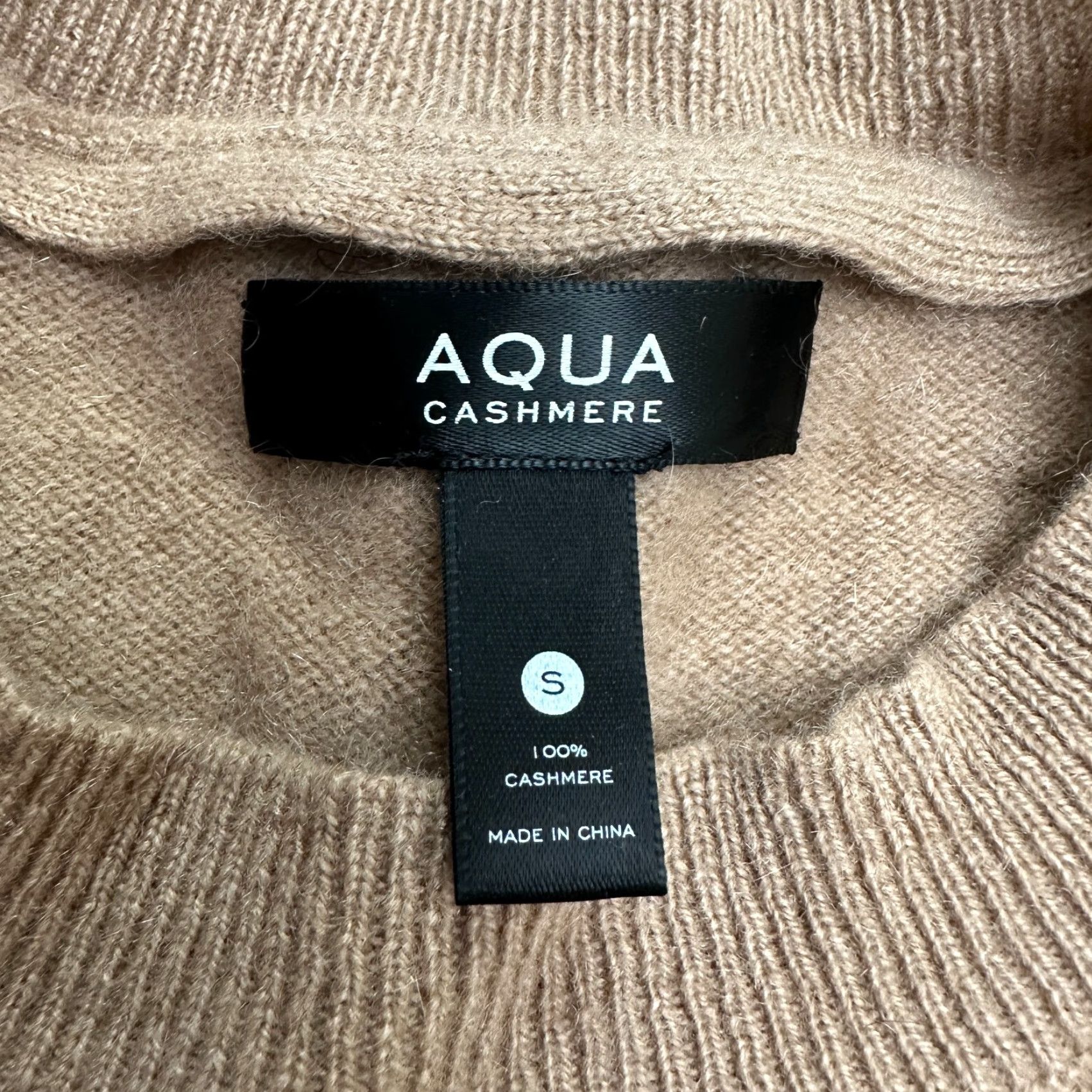 AQUA Aqua Cashmere Sweater Shirt Womens Small Brown Crew Neck Pullover Adult Small Brown Classic Designer Size S / US 4 / IT 40 - 5 Thumbnail