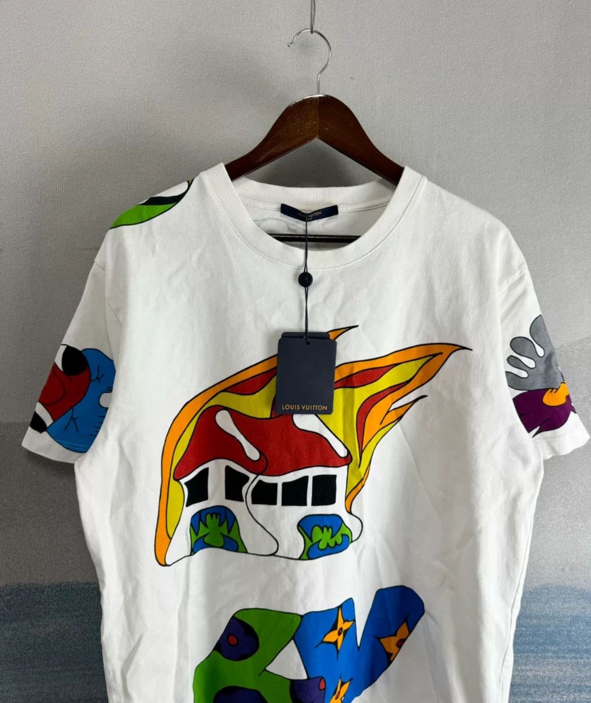 Louis Vuitton Louis Vuitton Cartoon LOGO printed T shirt with ro Size US XL / EU 56 / 4 - 2 Thumbnail