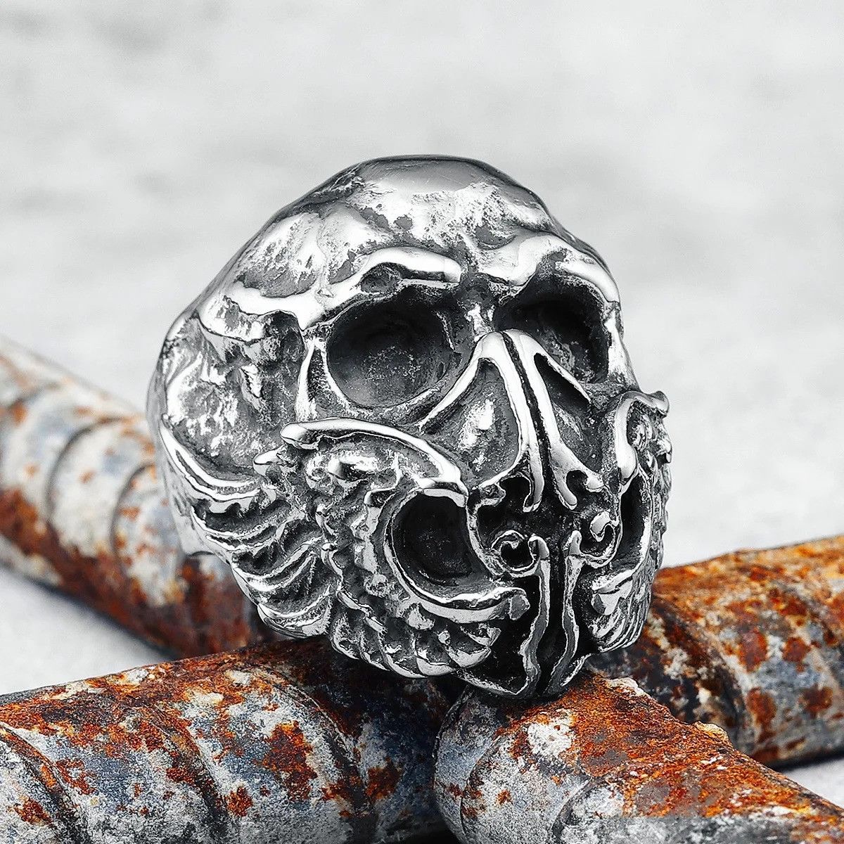 Jewelry Mask Skull Men Ring Size ONE SIZE - 1 Thumbnail