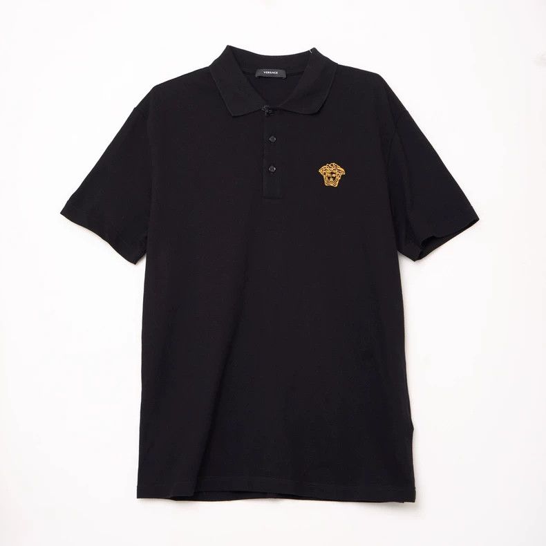 Other Versace Main line men's black polo shirt Size US L / EU 52-54 / 3 - 1 Thumbnail