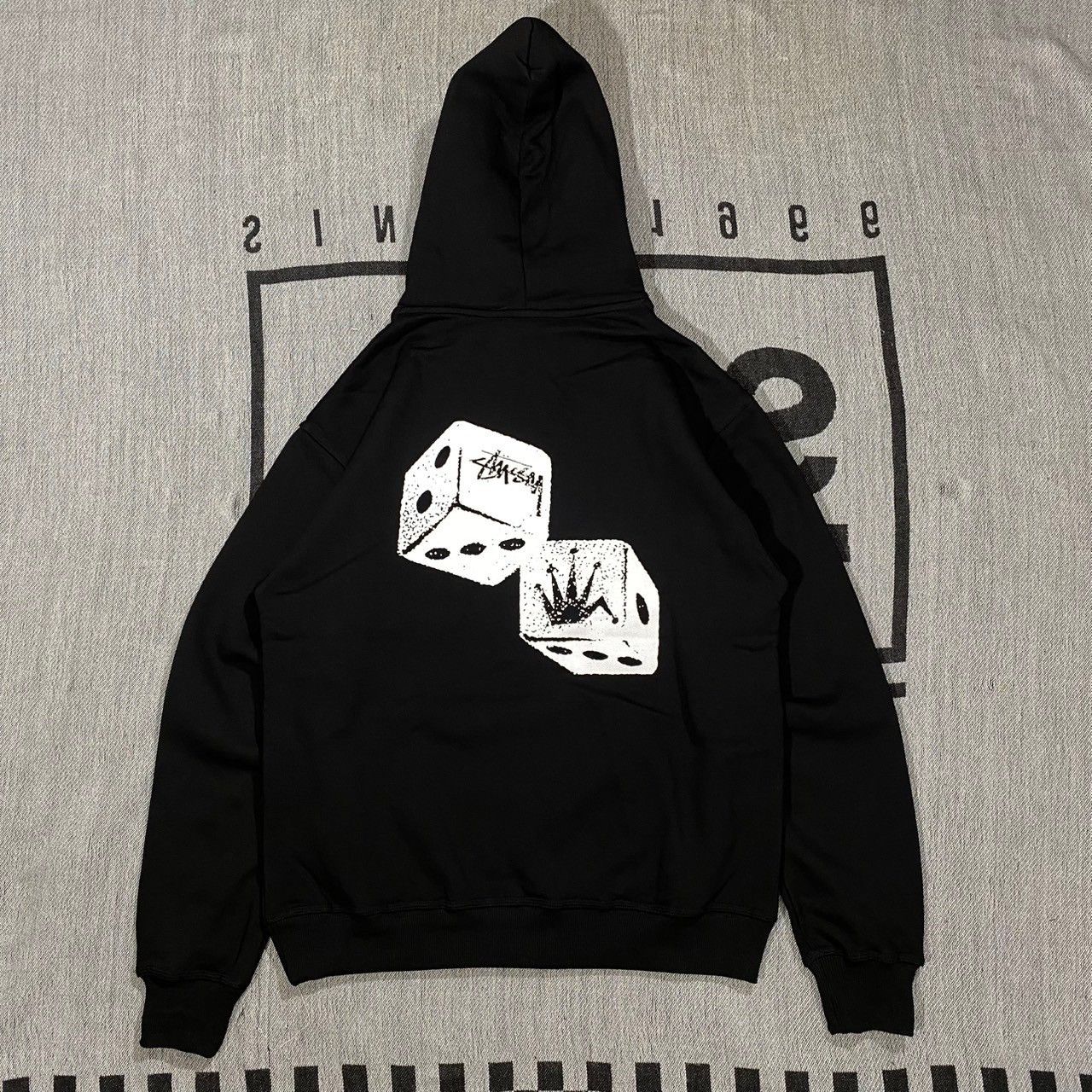 Streetwear × Stussy Stussy Dice Shakers Hoodie Black Medium