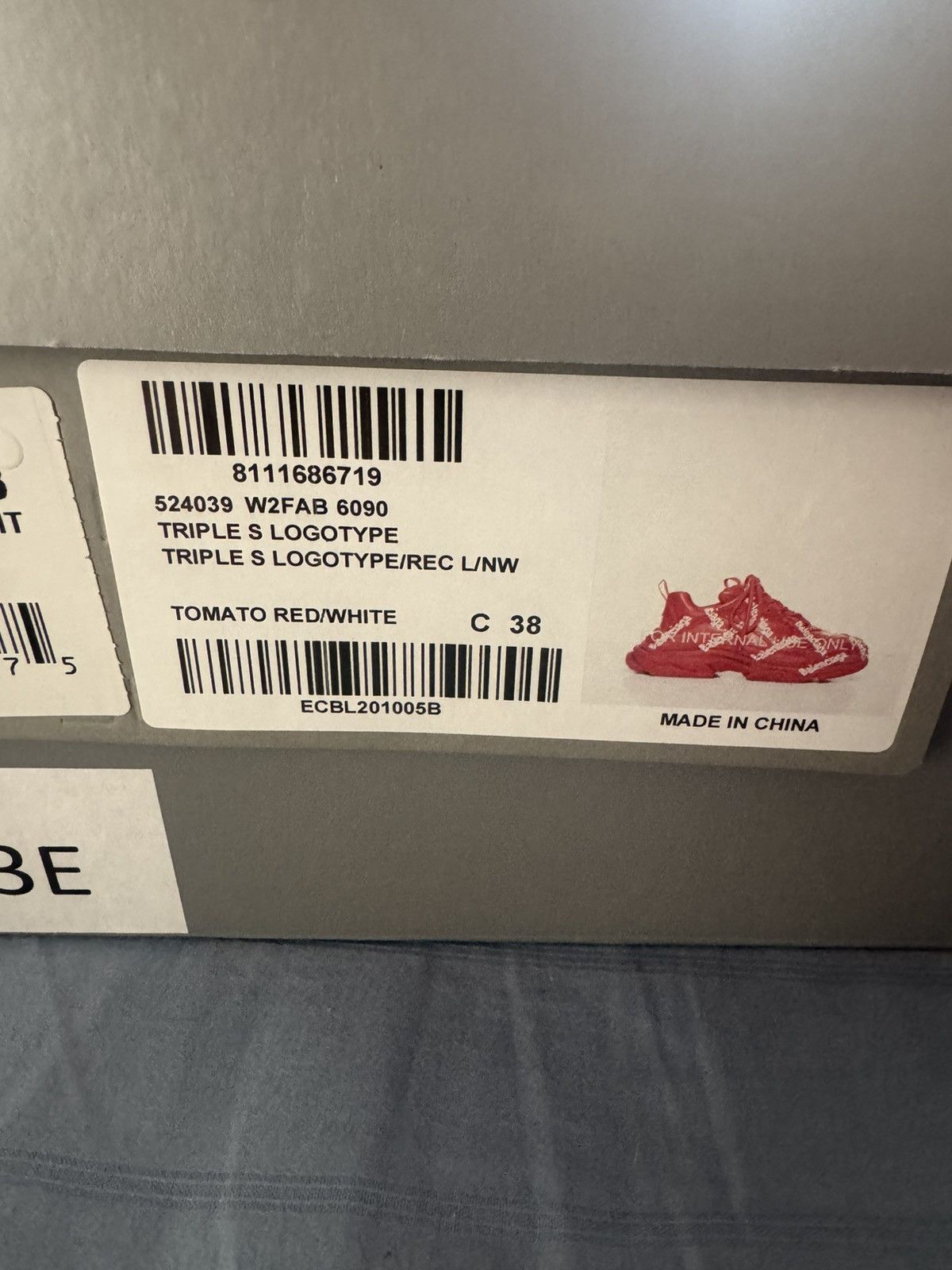 Balenciaga Balenciaga triple s logotype red/white Size US 10 / IT 40 - 7 Thumbnail