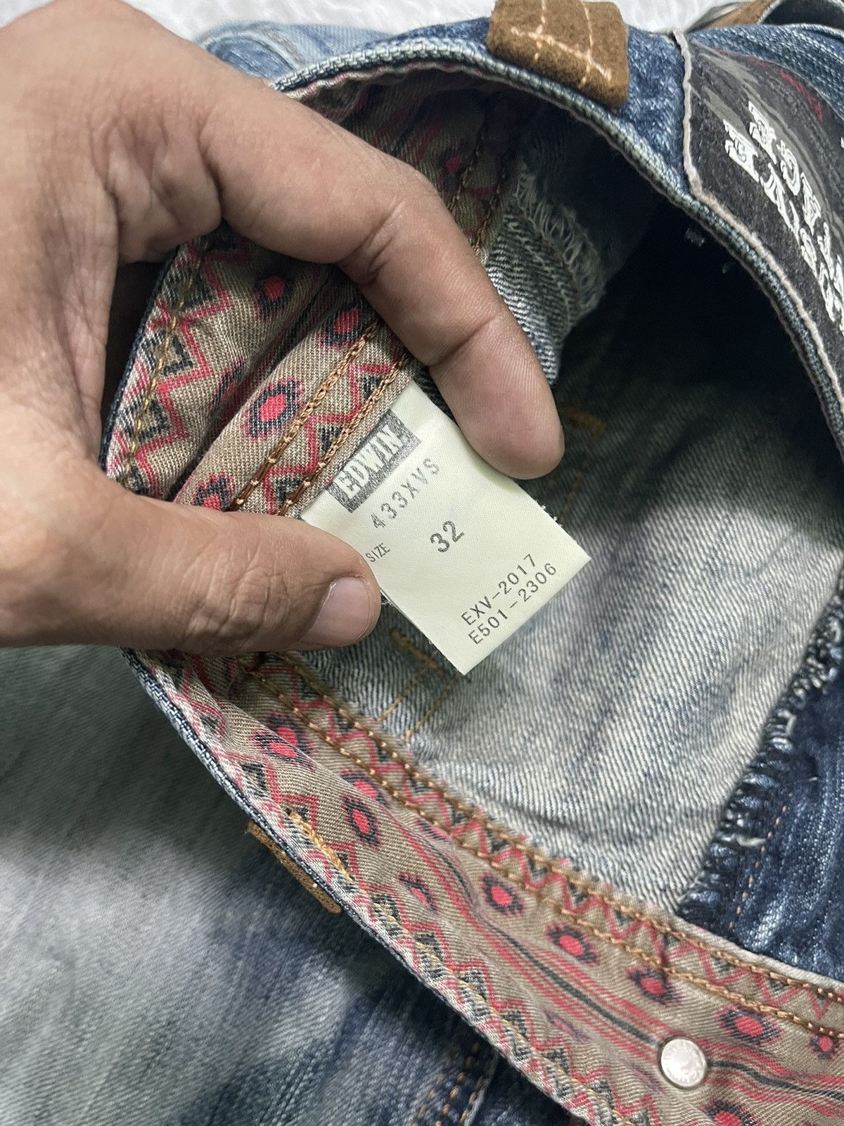 Edwin VINTAGE EDWIN EXCLUSIVE VINTAGE DISTRESSED JEANS RARE Size US 34 / EU 50 - 11 Thumbnail