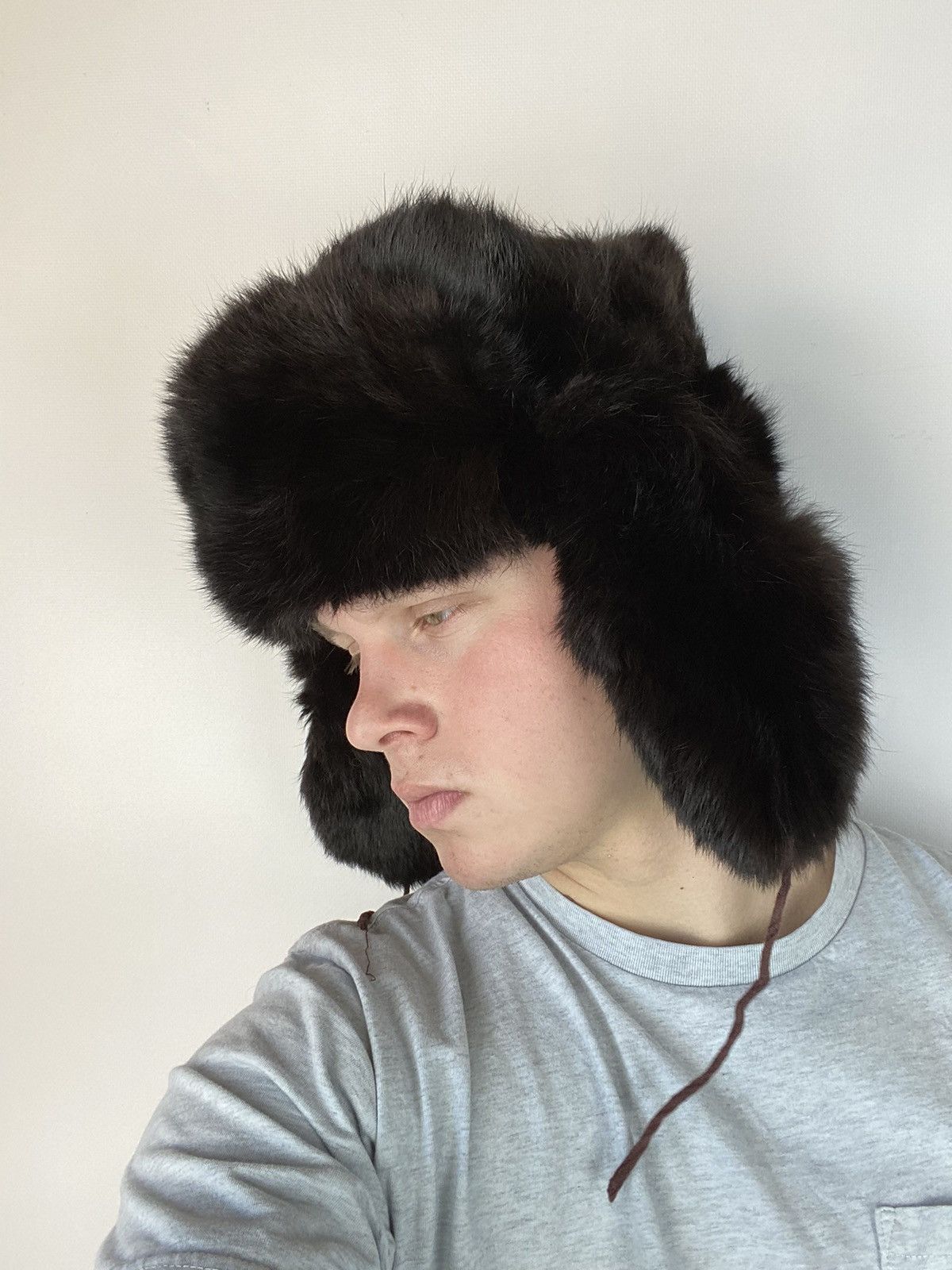 Vintage Vintage 60-70s USSR Fur hat trapper hat winter hat Size ONE SIZE - 1 Thumbnail