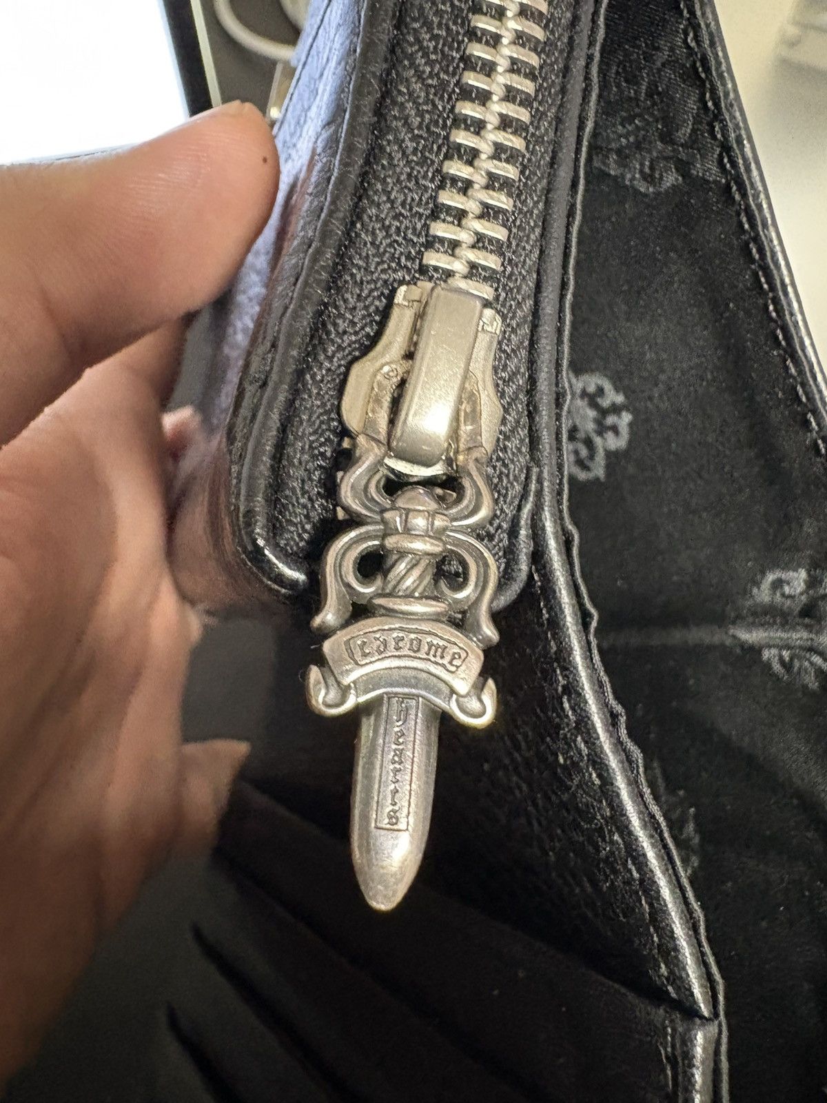 Chrome hearts sq zip wallet