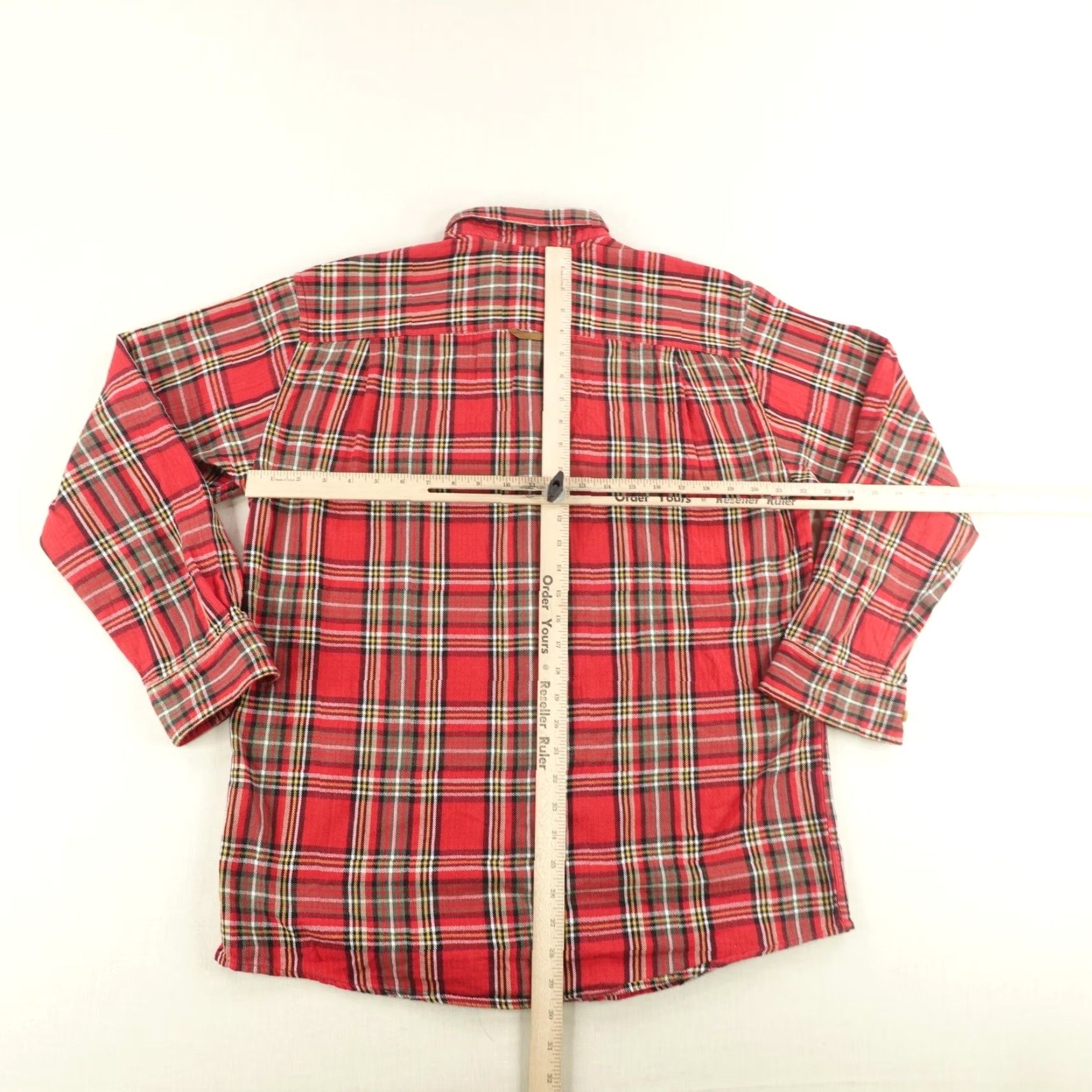 Orvis Orvis Shirt Mens Medium Red Plaid Flannel Leather Elbow Patch Button Up Outdoors Size US M / EU 48-50 / 2 - 5 Thumbnail