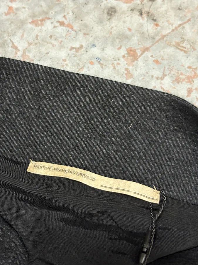 Marithe + Francois Girbaud 2000s Marithé + François Girbaud Black Asymmetrical Buttoned Officer Sweater Size M / US 6-8 / IT 42-44 - 7 Thumbnail