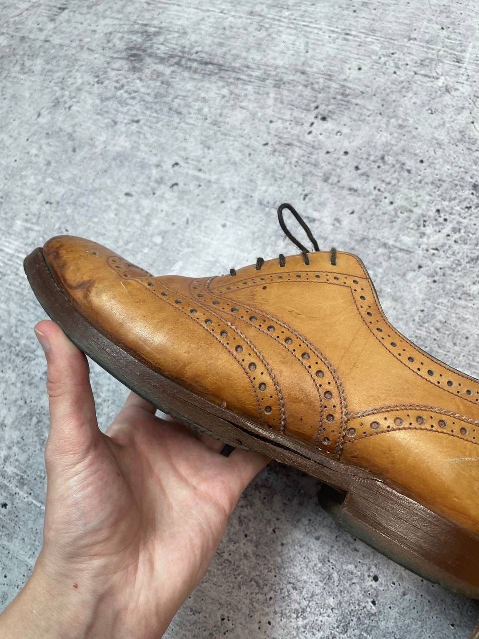 Loake Vintage Loake 1880 Ashby Tan Brouge Oxford Shoes Y2K Size US 9 / EU 42 - 8 Thumbnail