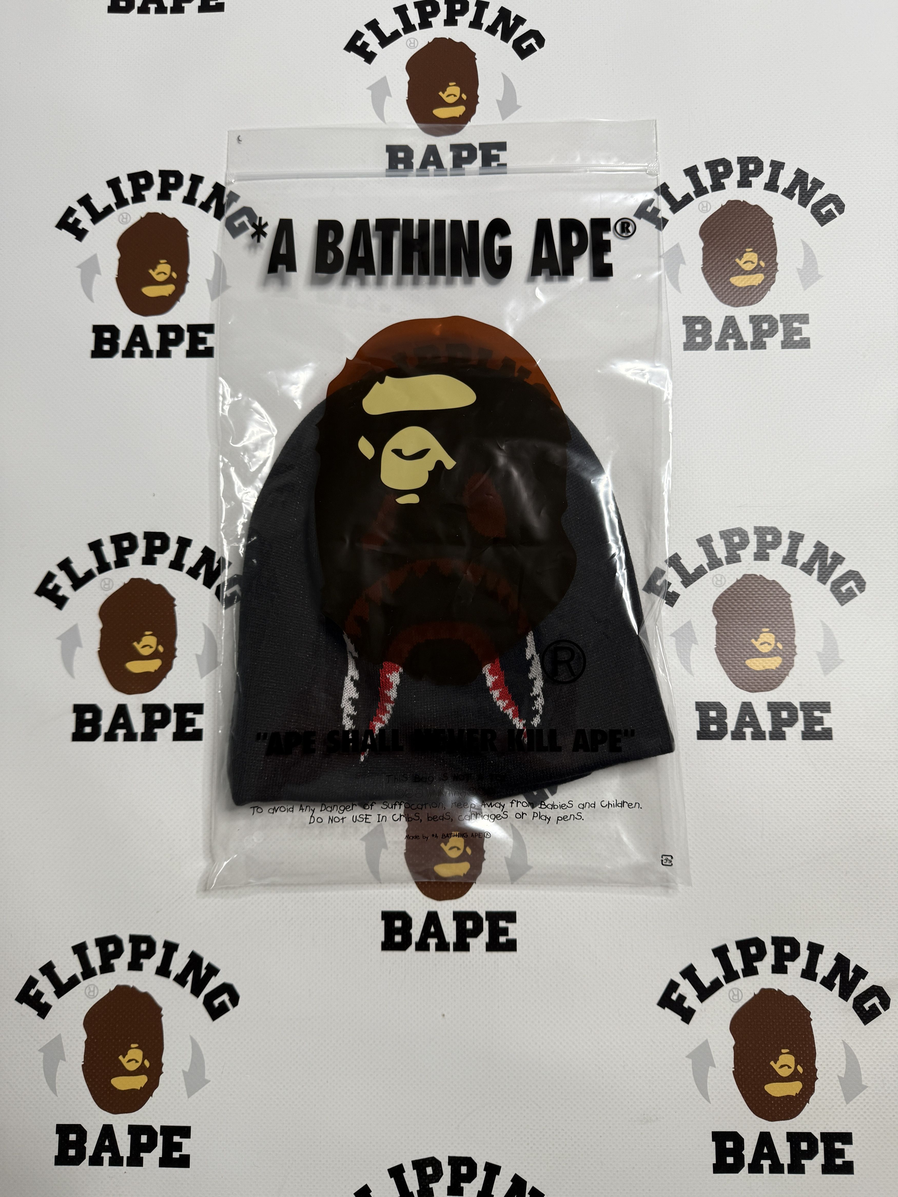 Bape 2ND SHARK KNIT CAP Size ONE SIZE - 14 Thumbnail