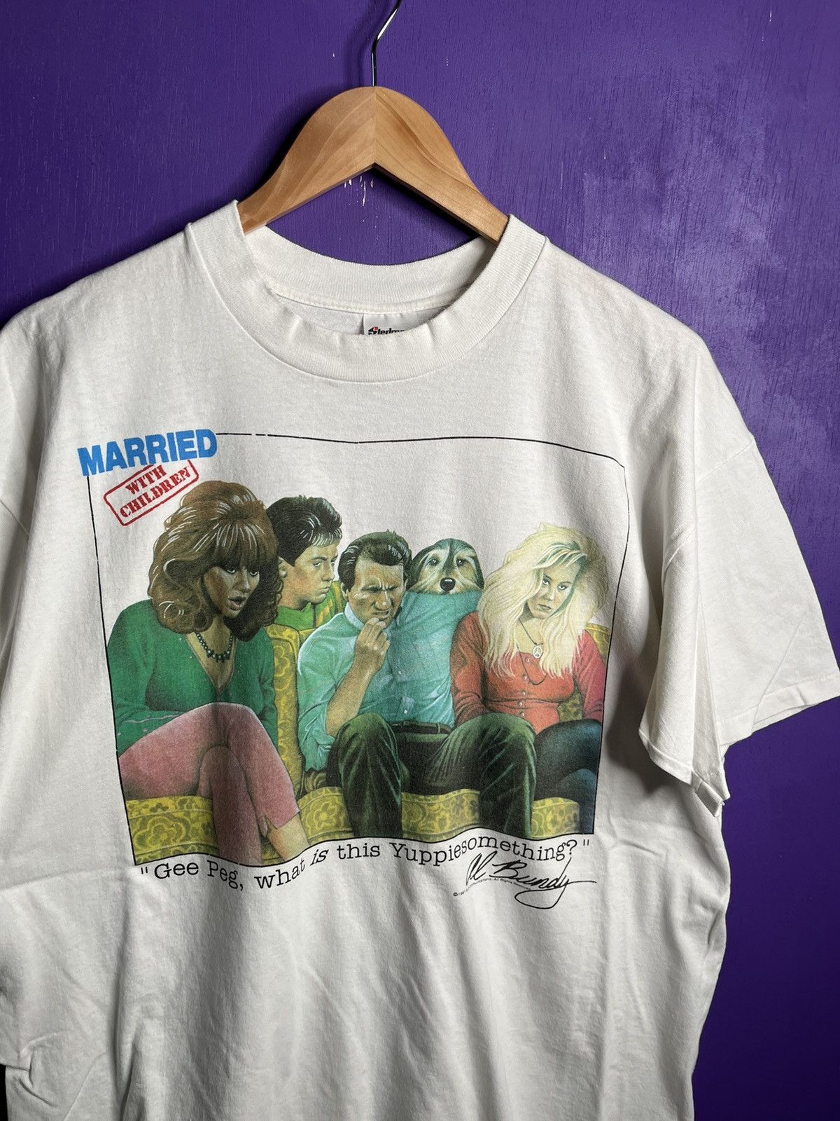 Vintage Vintage 1987 Married with children family t-shirt Size US XL / EU 56 / 4 - 3 Thumbnail
