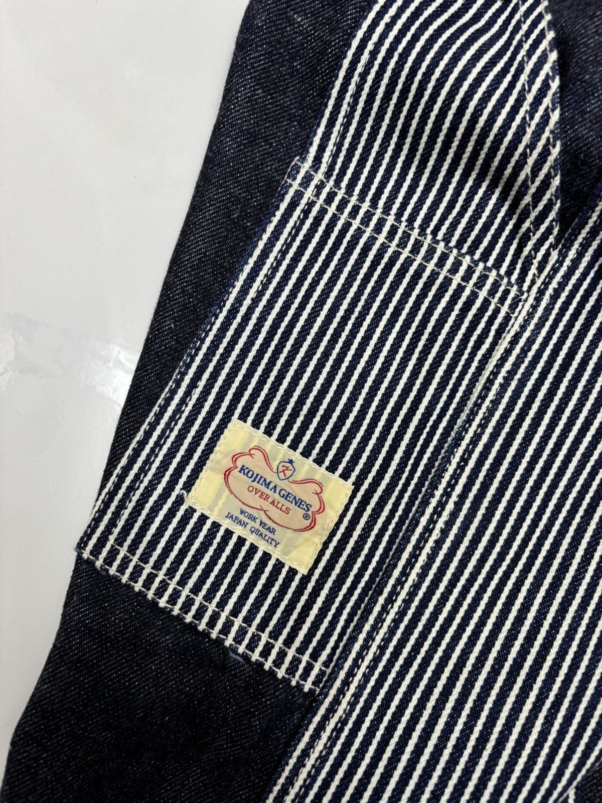 KOJIMA GENES 🔥KOJIMA GENES HICKORY STRIPE WORKWEAR BLUE JEANS Size US 36 / EU 52 - 12 Thumbnail
