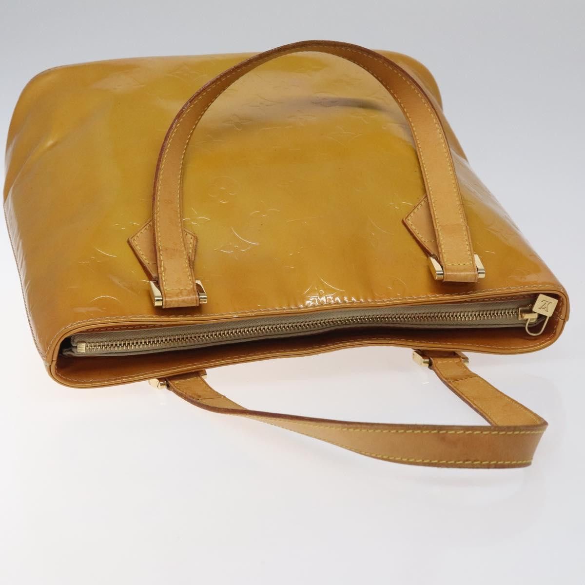Louis Vuitton LOUIS VUITTON Monogram Vernis Houston Hand Bag Beige M91004 Size ONE SIZE - 6 Thumbnail