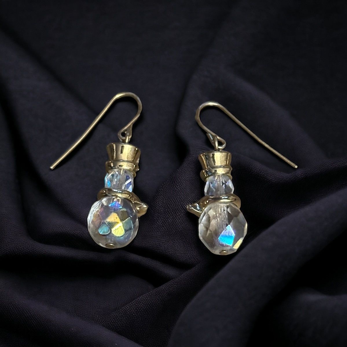Other Aurora Borealis crystal snowman dangle earrings Size ONE SIZE - 3 Thumbnail
