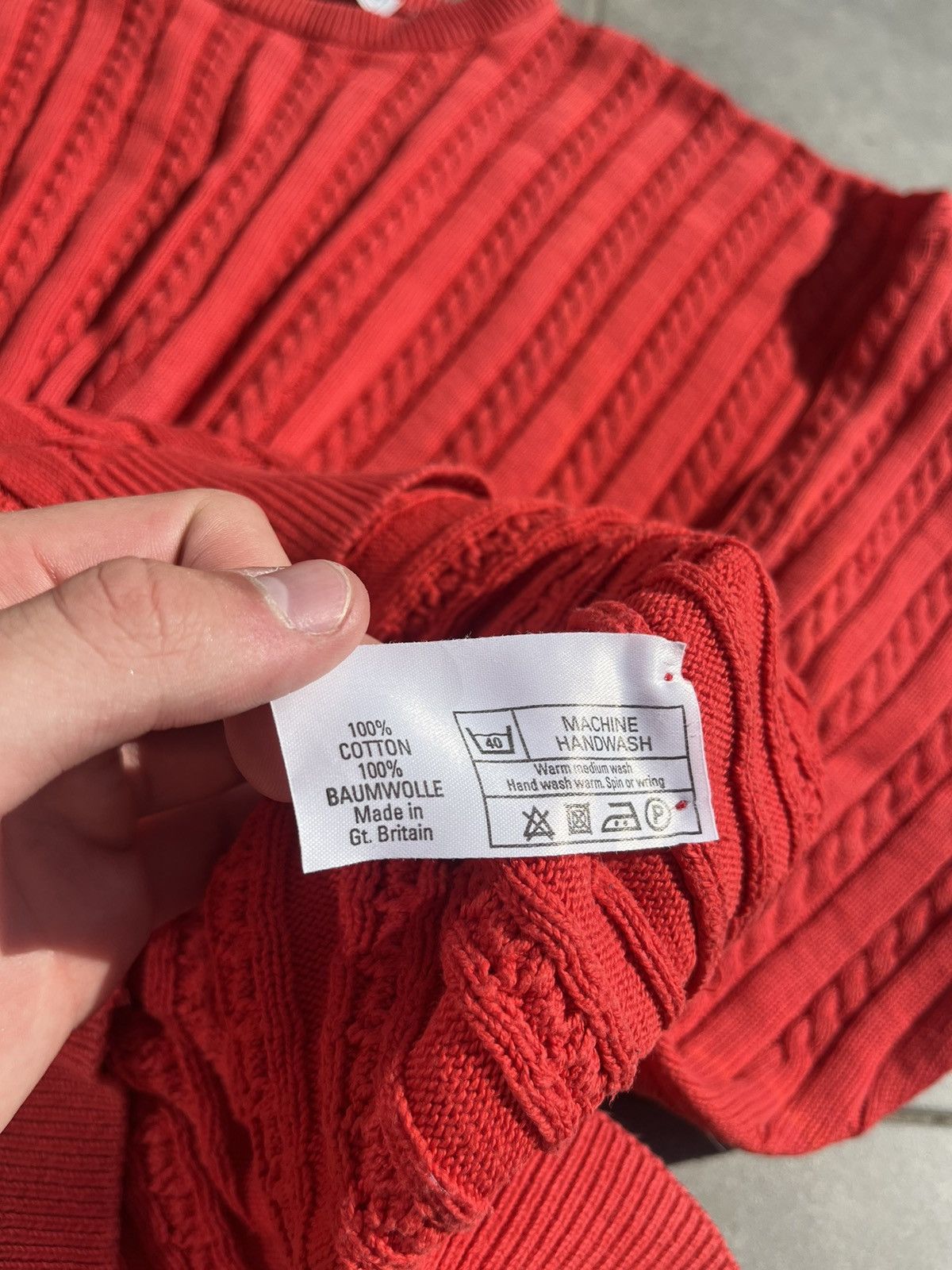Burberry × Vintage Vintage Burberrys Red Jumper Sweater Size US L / EU 52-54 / 3 - 7 Thumbnail