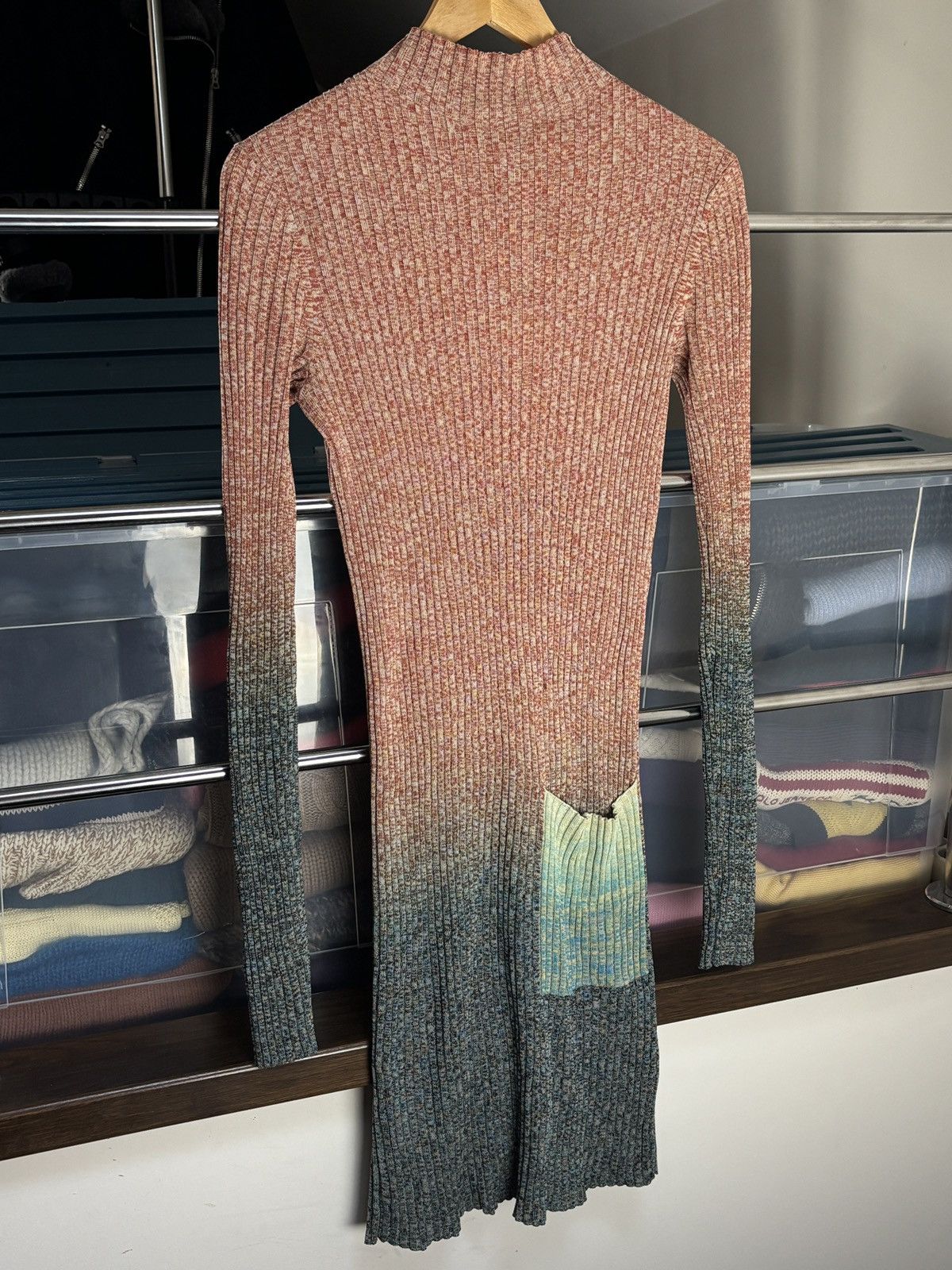 Acne Studios Acne Studios Reina Mouline Ombre Knit Pleated Vintage Dress Size M / US 6-8 / IT 42-44 - 2 Thumbnail