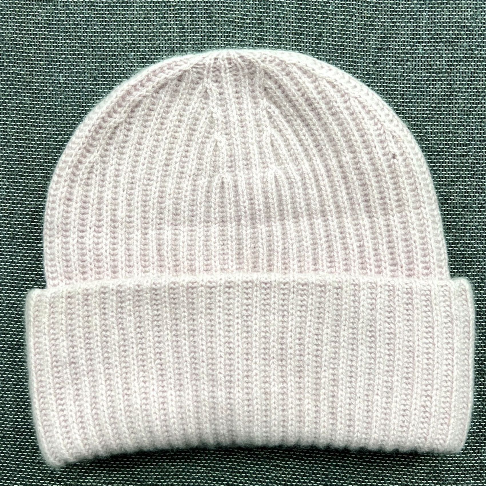 H&M H&M Womens Beanie Hat 100% Cashmere Pink One Size Ribbed Cuffed Knit Solid 2020s Womens Beanie Size ONE SIZE - 2 Thumbnail