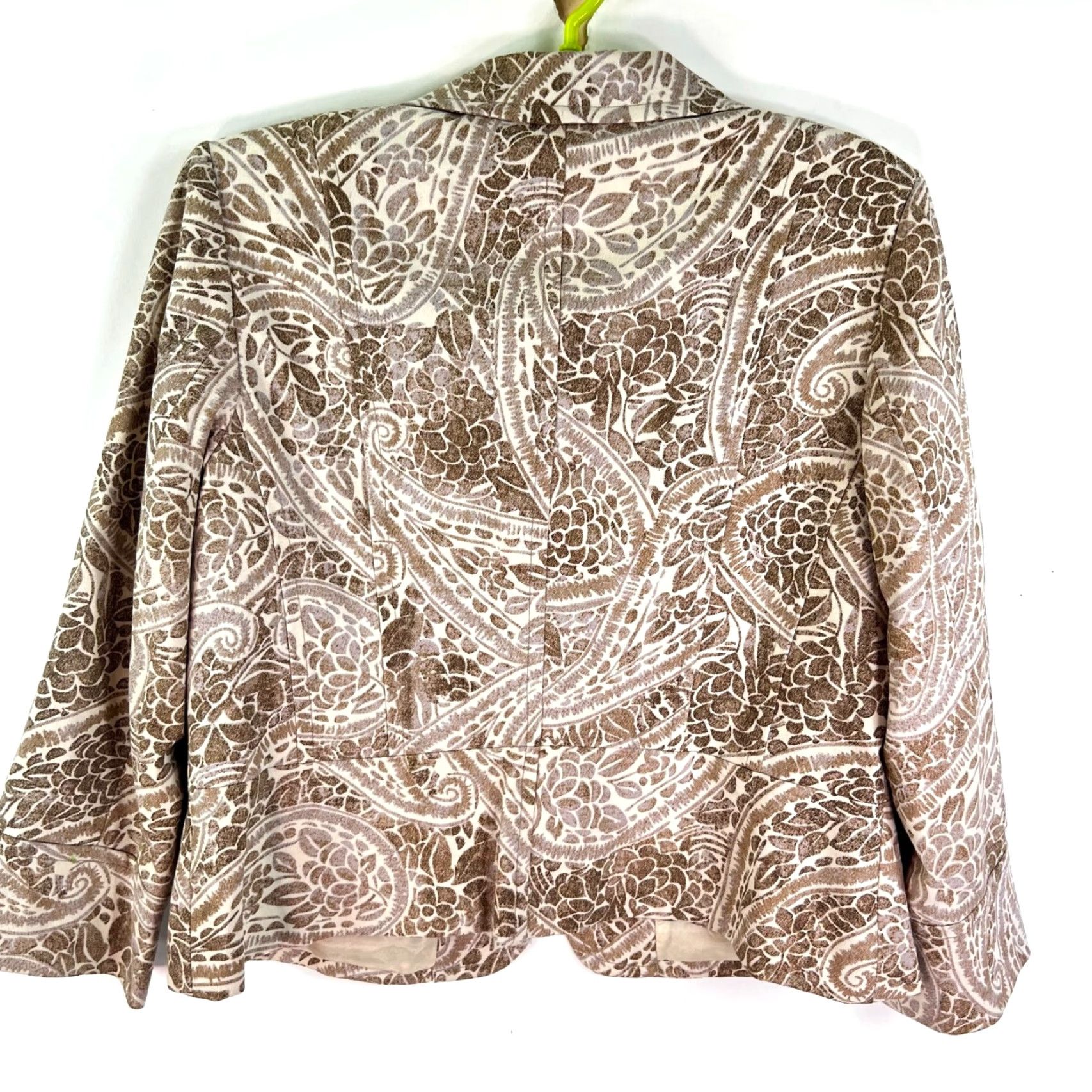 Vintage Sigrid Olsen Blazer Women's Size 14 Wool Floral Brown Tan Collection City Classic Flower Jacket Blazer Women's 14 Brown Tan © Size XL / US 12-14 / IT 48-50 - 7 Thumbnail