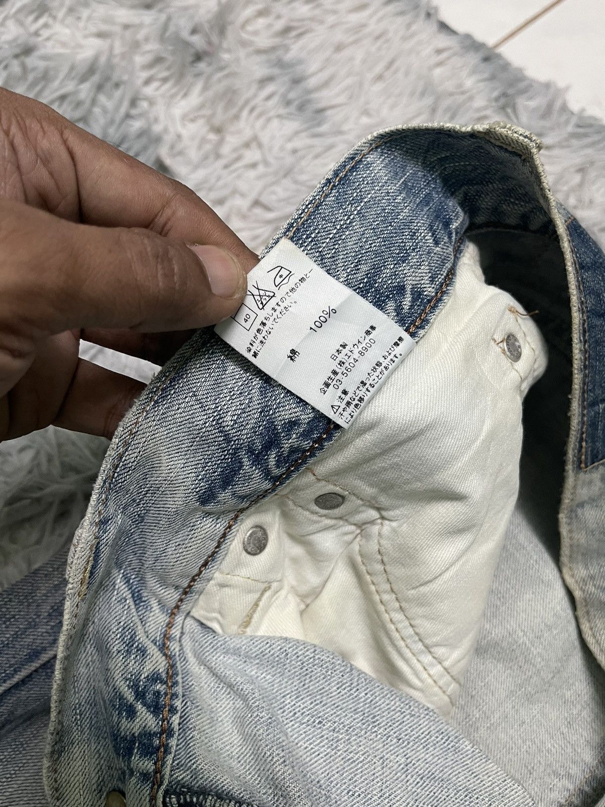 Edwin 2000s EDWIN 503 JEANS RARE DESIGN DISTRESSED Size US 36 / EU 52 - 11 Thumbnail