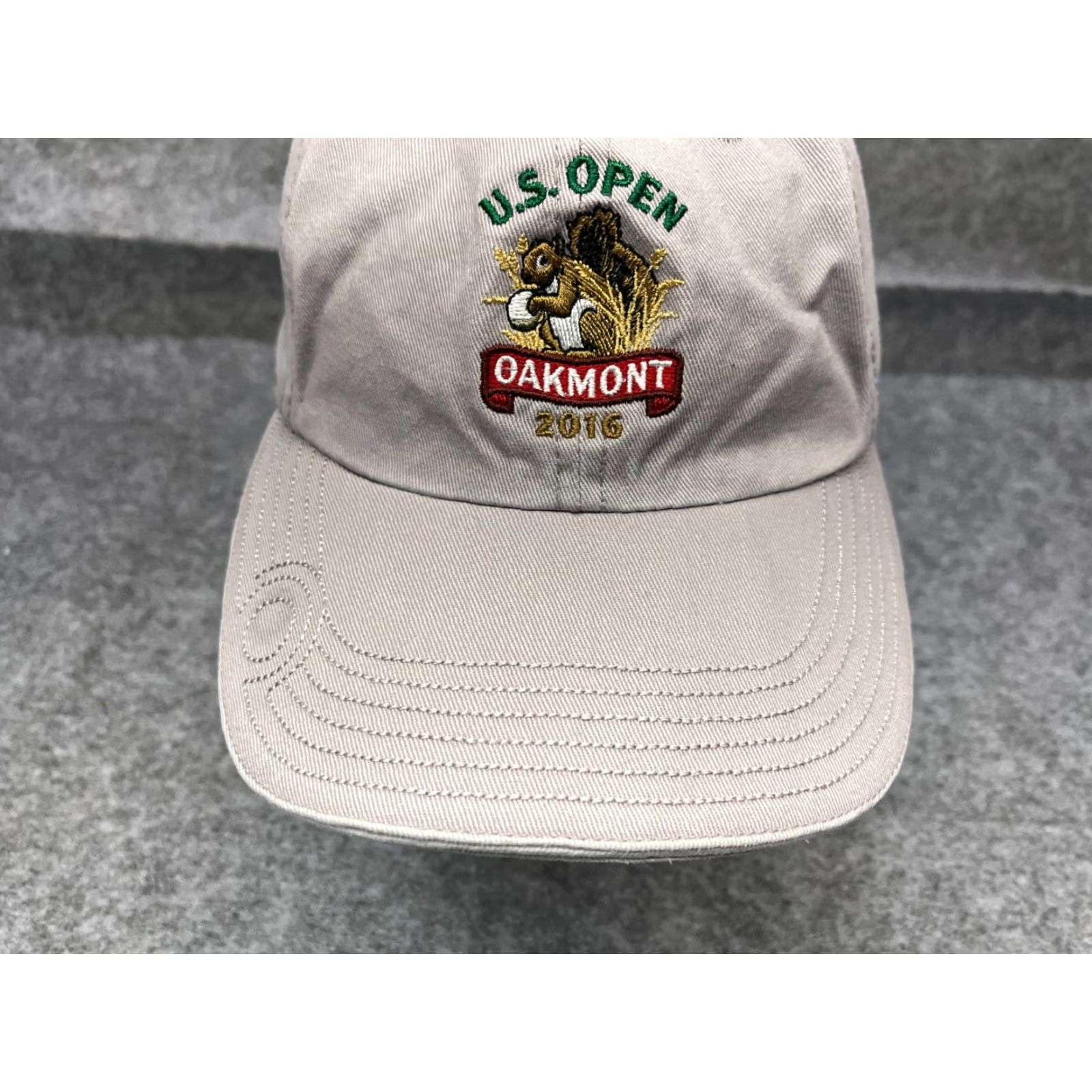 Vintage USGA US Open Hat Cap Strap Back Adult One Size Gray Oakmont 2016 USGA Cotton Golf Baseball Cap Mens One Size Gray Sports Logo 2016 Oakmont USGA Size ONE SIZE - 3 Thumbnail