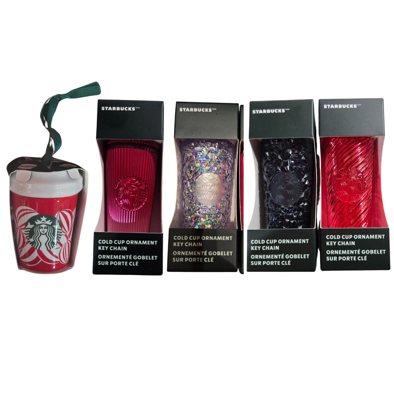 Designer 5 Starbucks Cup Ornaments & Keychains Jeweled Ombre XMAS NWT Size ONE SIZE - 8 Thumbnail