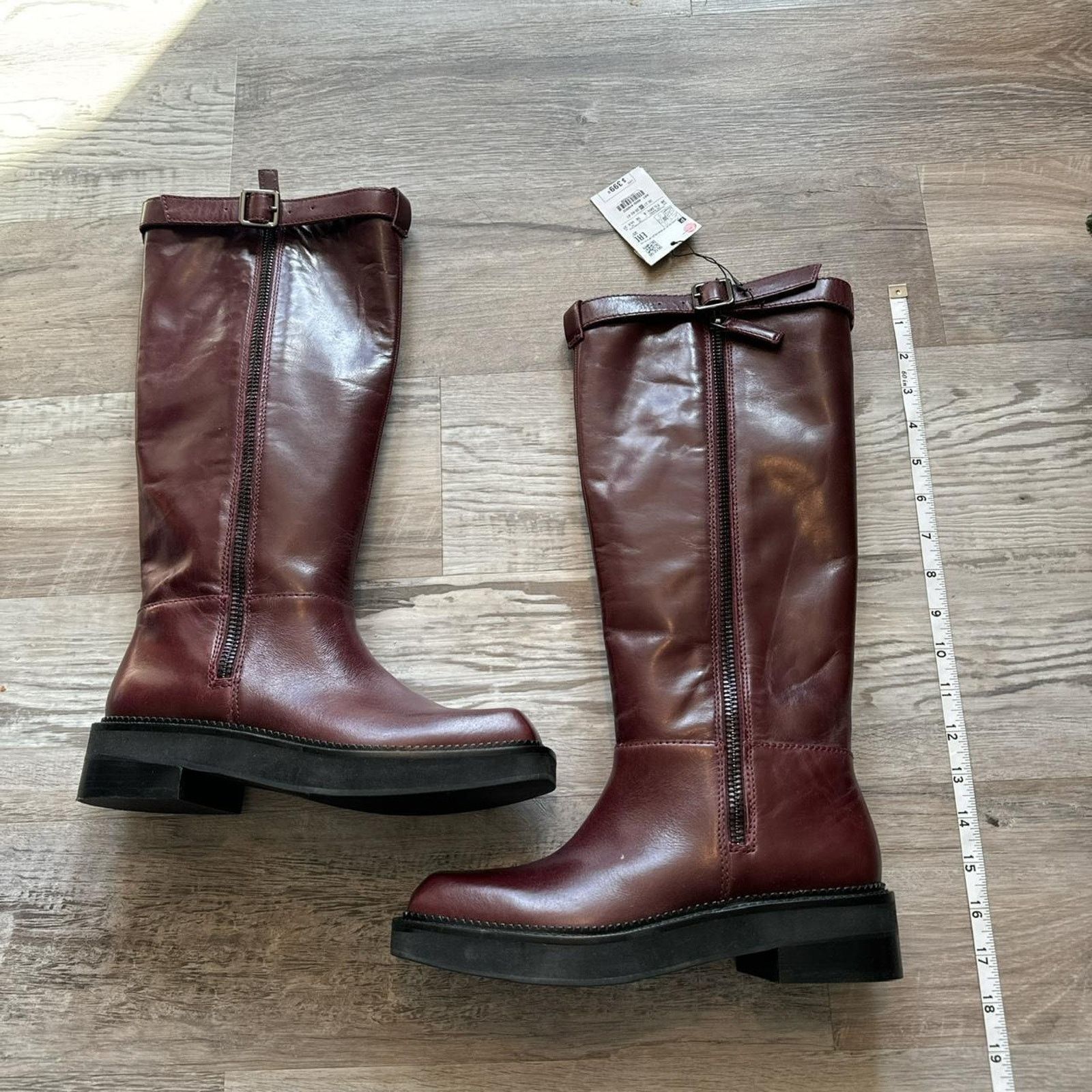 Zara ZARA LEATHER KNEE HIGH LEATHER BOOTS - Size 7.5 or 38 Size US 7.5 / IT 37.5 - 1 Thumbnail