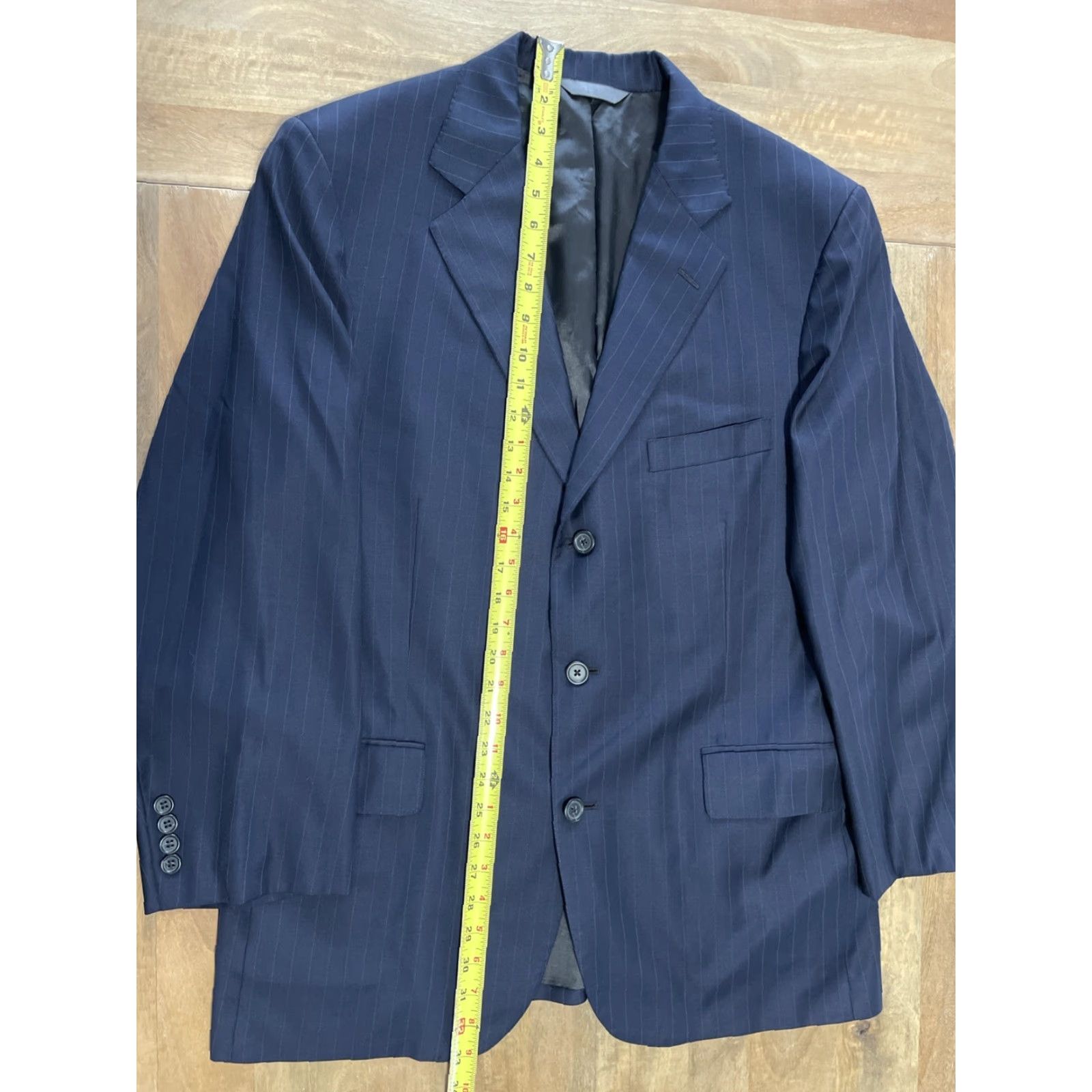 Brooks Brothers Brooks Brothers Sport Coat Navy Blue Wool 44R Loro Piana Super 150s Pinstripe Notch Lapel 3-Button Single-Breasted Regular Jacket Size US S / EU 44-46 / 1 - 7 Thumbnail