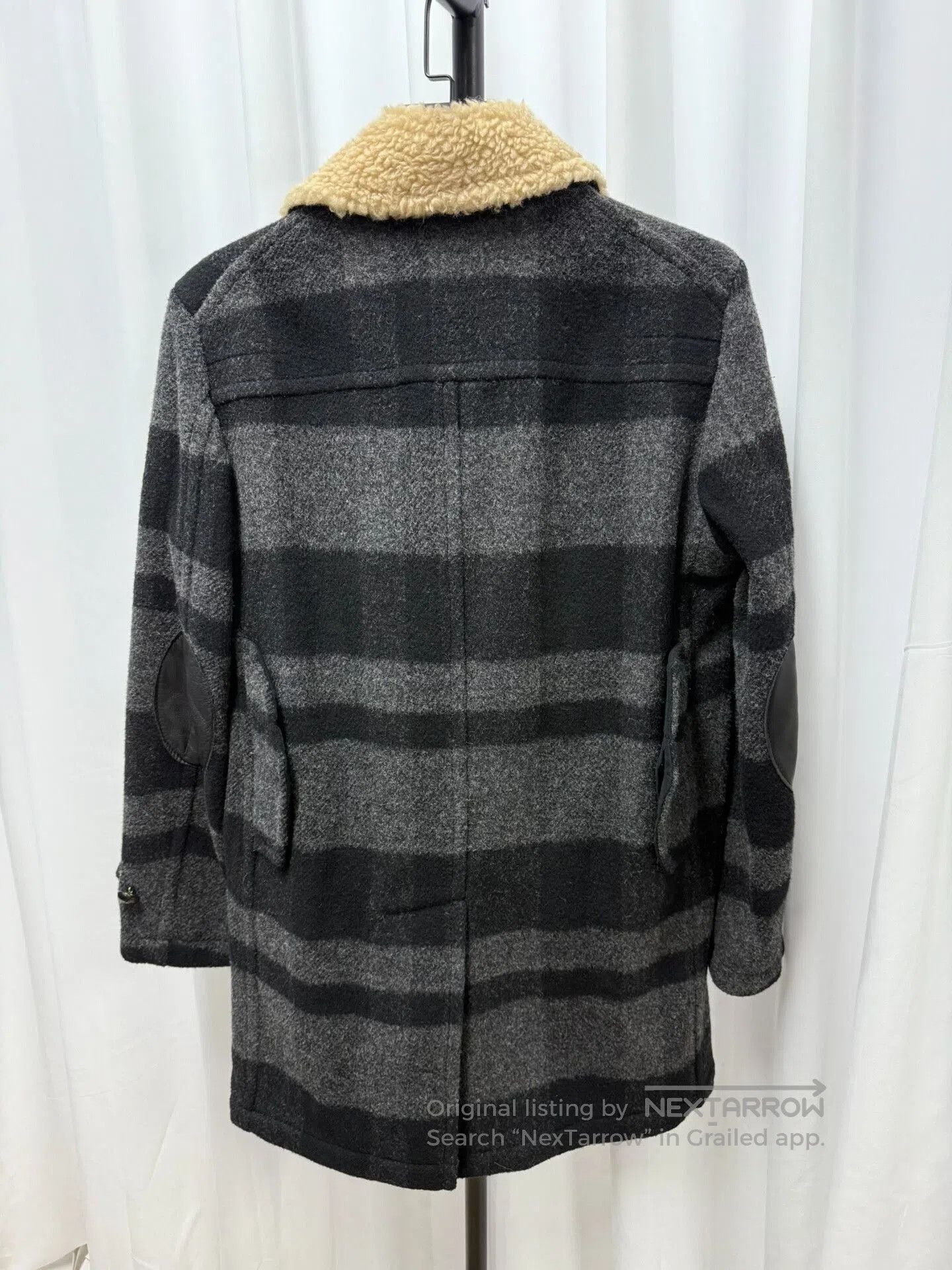 Comme des Garcons Homme Plus wool coat with faux fur collar. Size US L / EU 52-54 / 3 - 6 Thumbnail