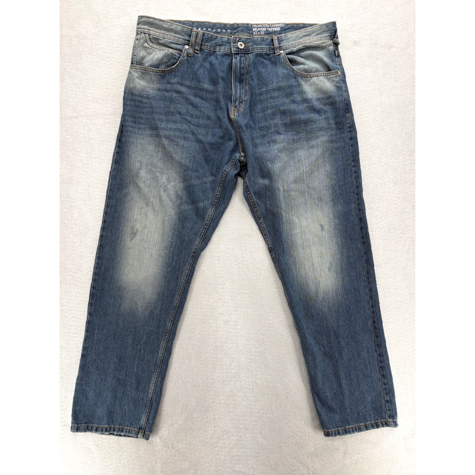 Sean John Sean John Jeans Mens 42x32 Blue Hamilton Relaxed Tapered Denim Hip Hop Y2K Skate Jeans Size US 42 / EU 58 - 2 Thumbnail