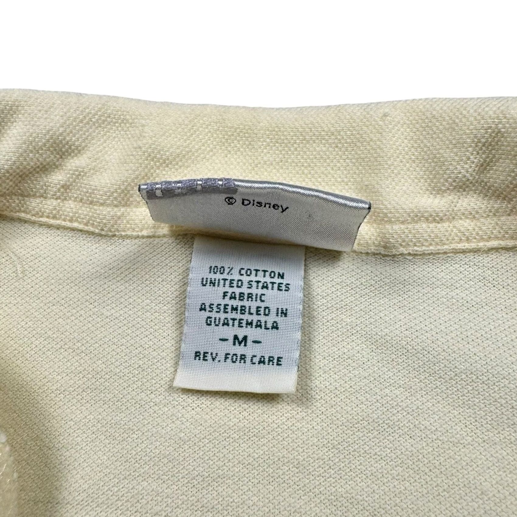 Disney VINTAGE Polo Women's Medium Minnie Mouse Embroidered Disney Short Sleeve Cream 90s Size 32" / US 10 / IT 46 - 4 Thumbnail