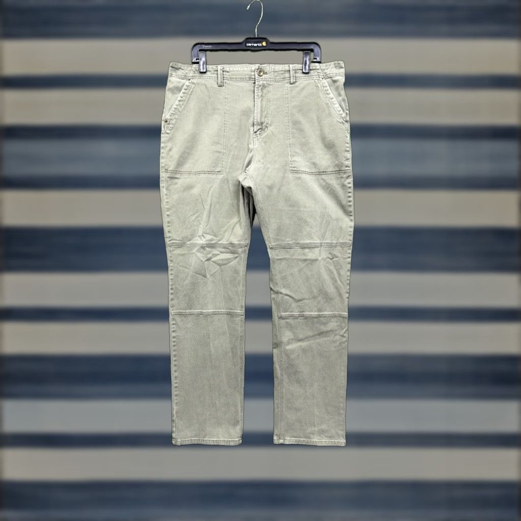 Frye FRYE Pants Mens 36x32 Double Knee Khaki Canvas Straight Leg Mid-Rise Workwear Size US 36 / EU 52 - 1 Thumbnail