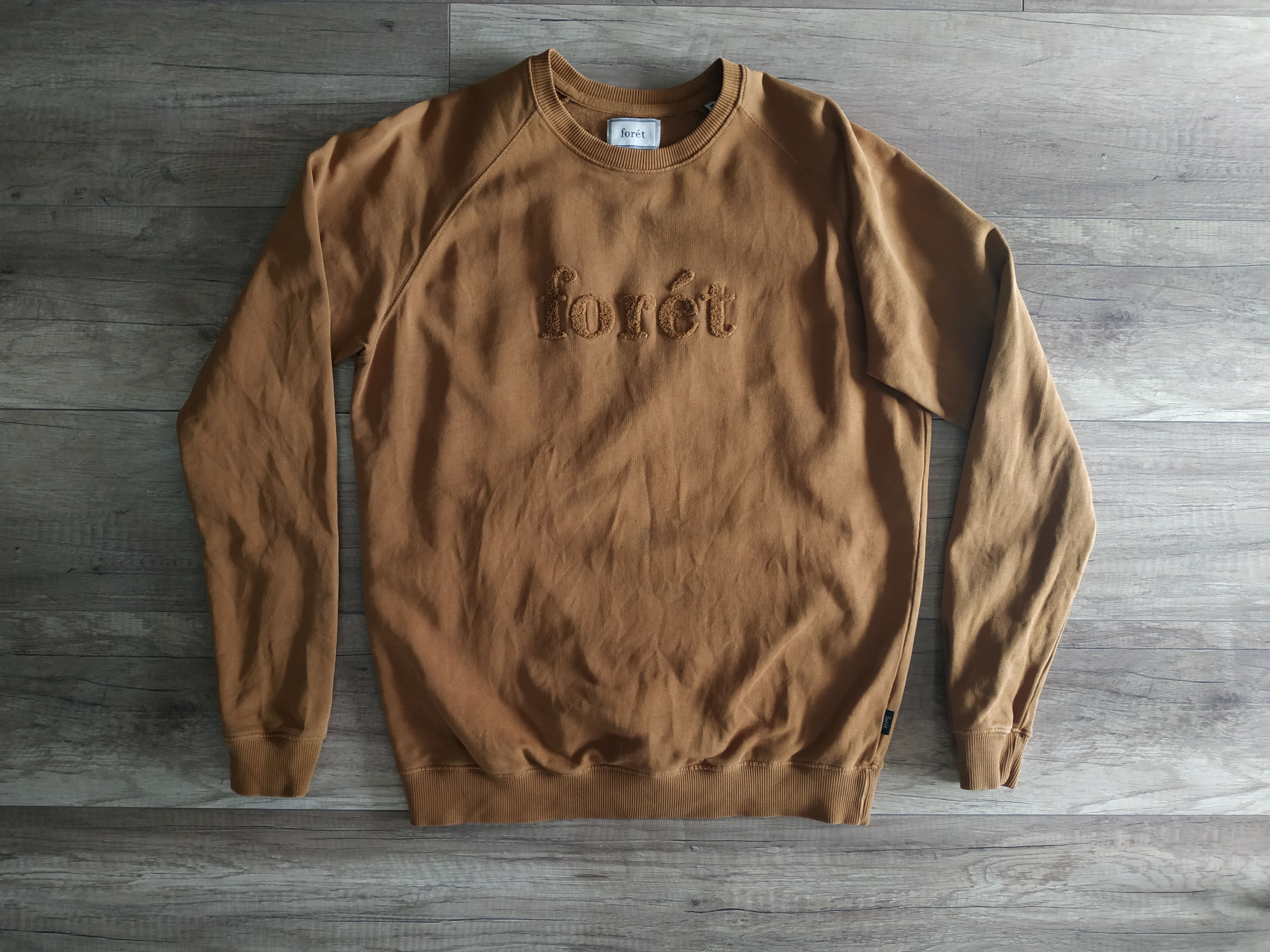 foret FORET Forét Men's Mustard Plush Logo Sweatshirt, s. MEDIUM Size US M / EU 48-50 / 2 - 6 Thumbnail