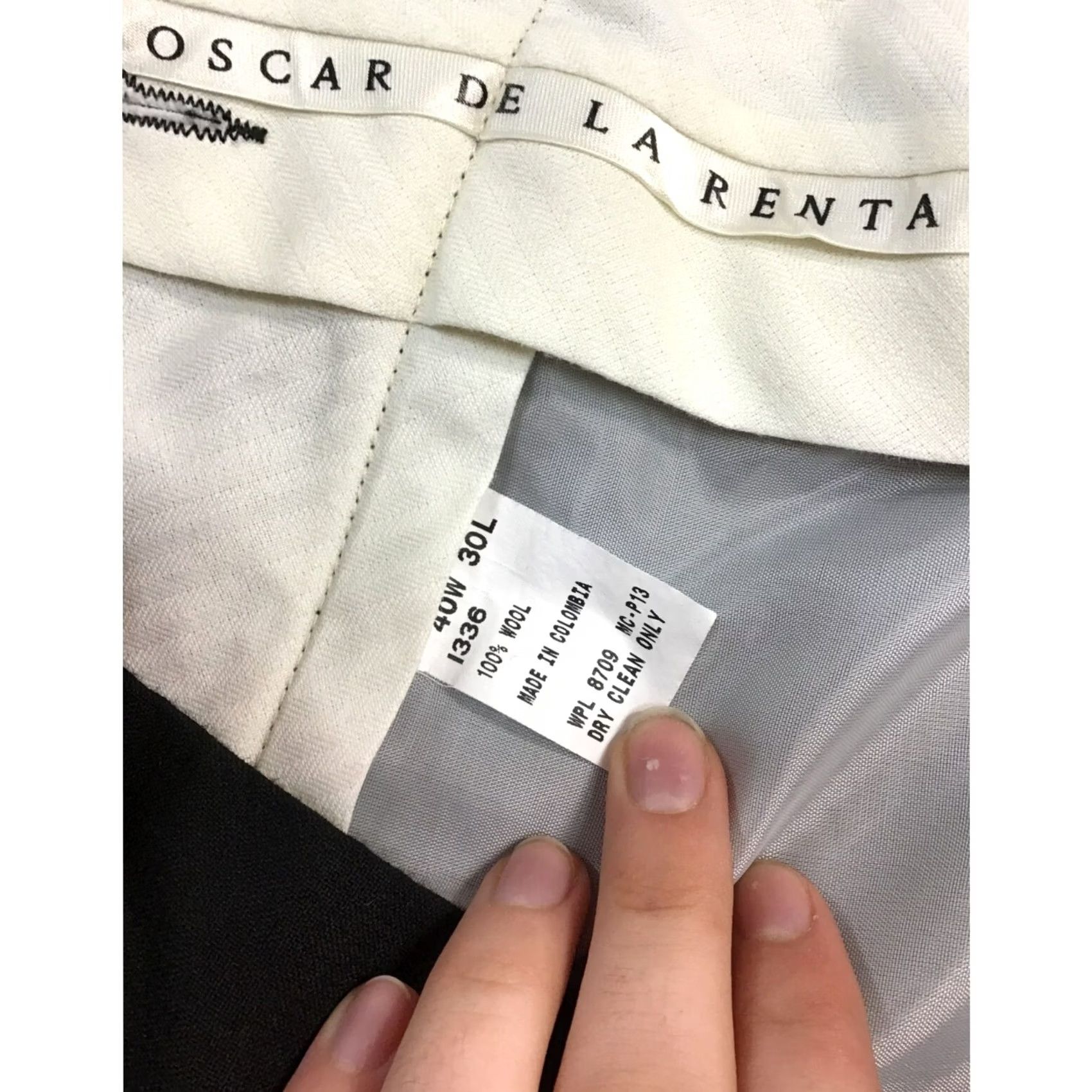 Oscar De La Renta Oscar De La Renta Wool Pants Mens 40x39 Black Dress Pants Wool Stretchy Formal Pants Mens Women? Size US 40 / EU 56 - 6 Thumbnail