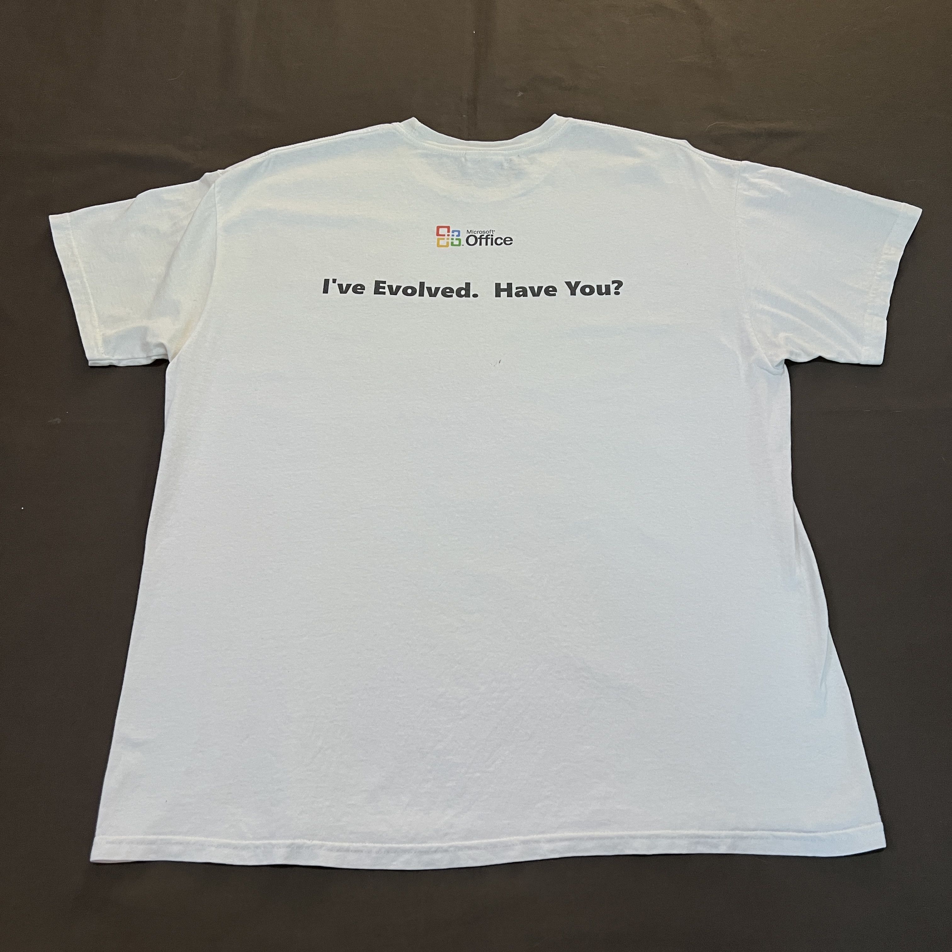 Microsoft × Vintage Vintage Y2K Microsoft Office I've Evolved Have You? Tee Size US XL / EU 56 / 4 - 4 Thumbnail