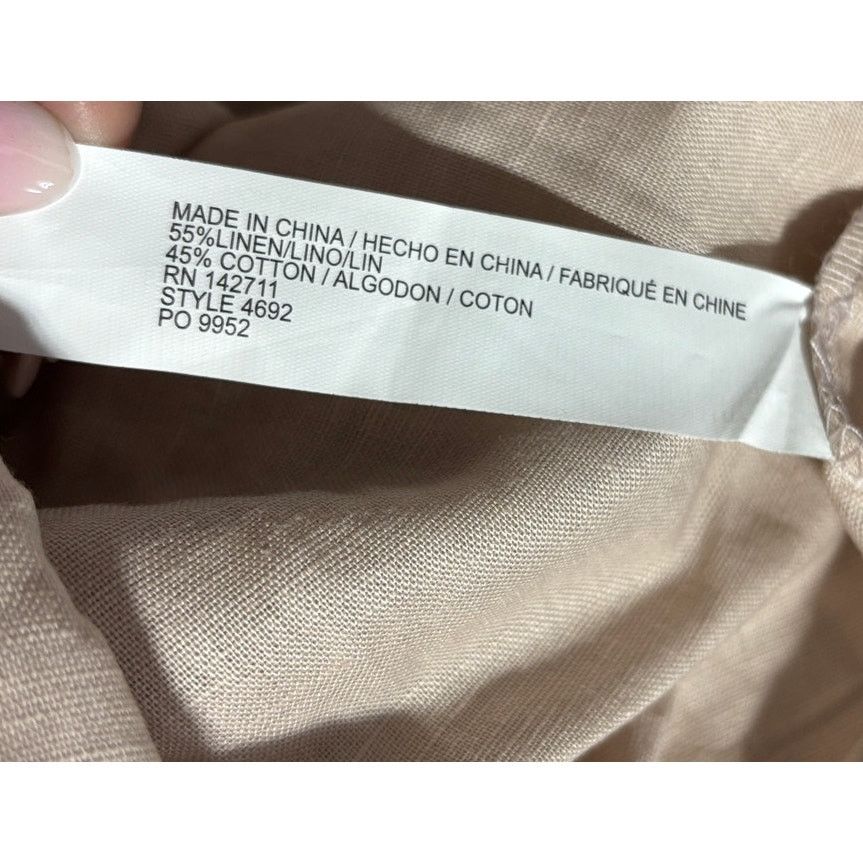 Other PLUS Size 16 | Pink Blush Shimmer Linen Skirt | ELOQUII Size 38" / US 16 / IT 52 - 4 Thumbnail