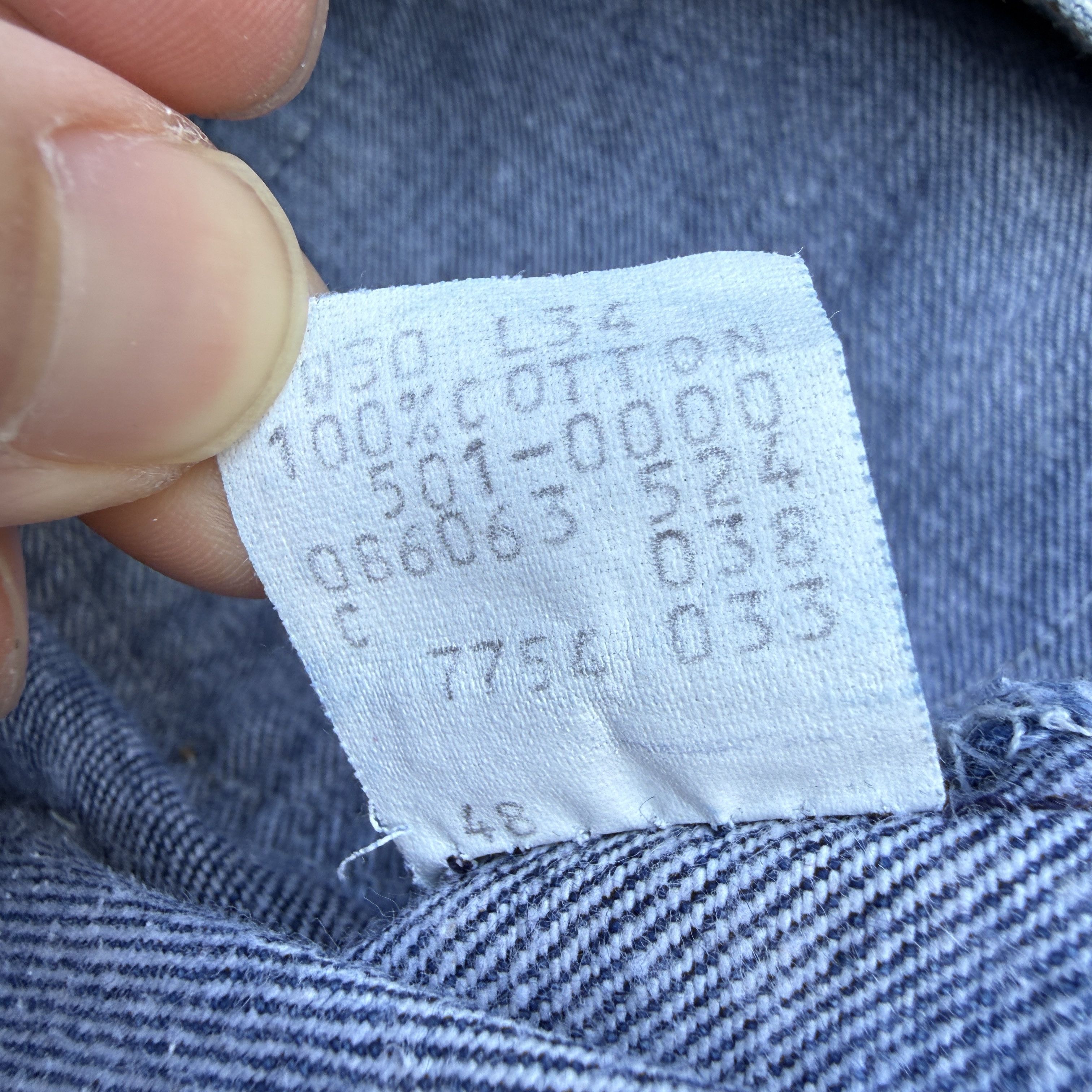 Levi's Vintage 80s Levis 501 Blue Button fly Denim Jeans Size US 28 / EU 44 - 6 Thumbnail