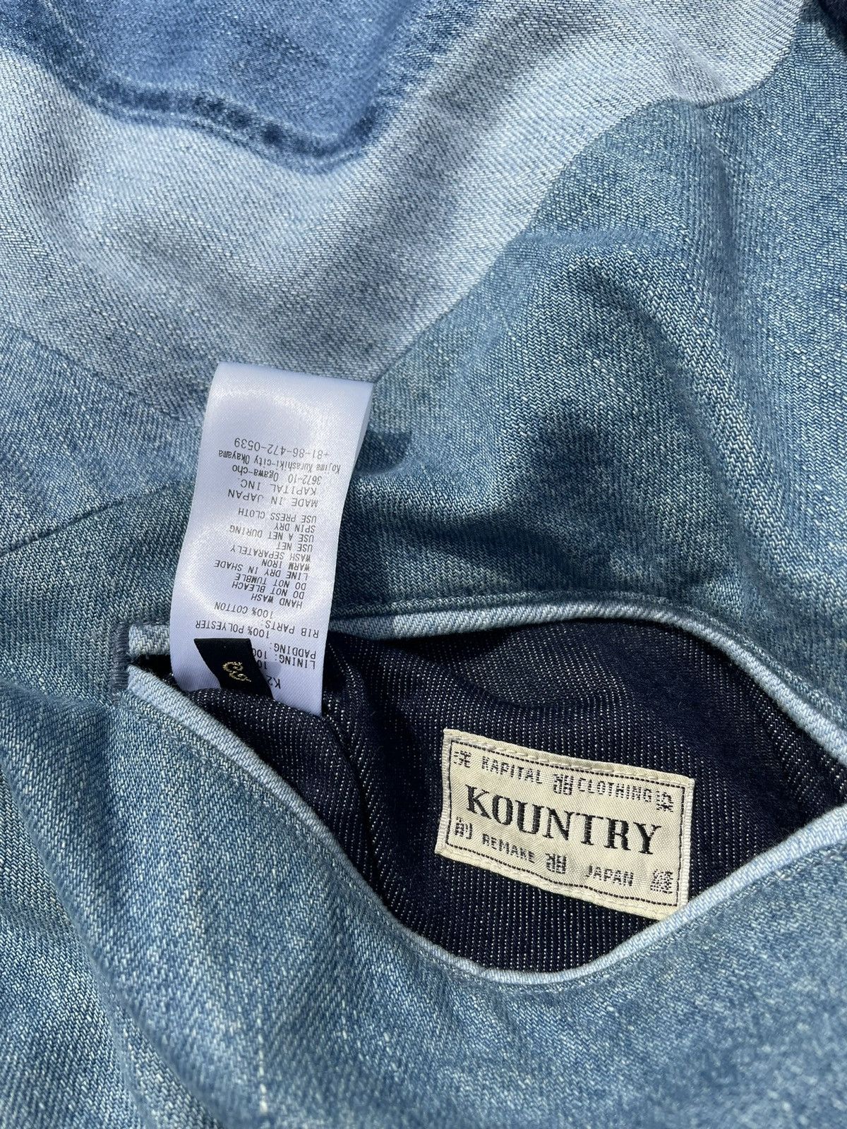 Kapital Kapital Palm Tree Reversible Denim Bomber Jacket Size US L / EU 52-54 / 3 - 3 Thumbnail