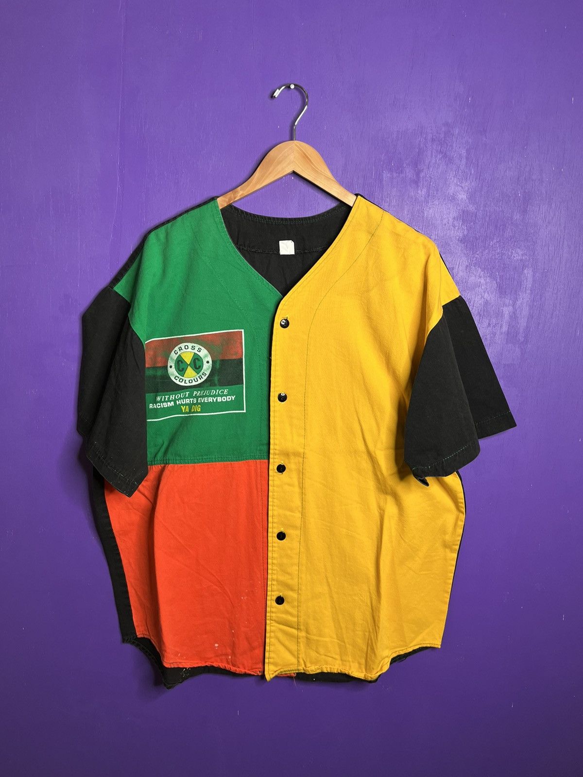 Vintage Vintage 90s Cross Colours Ya Dig baseball jersey | Grailed