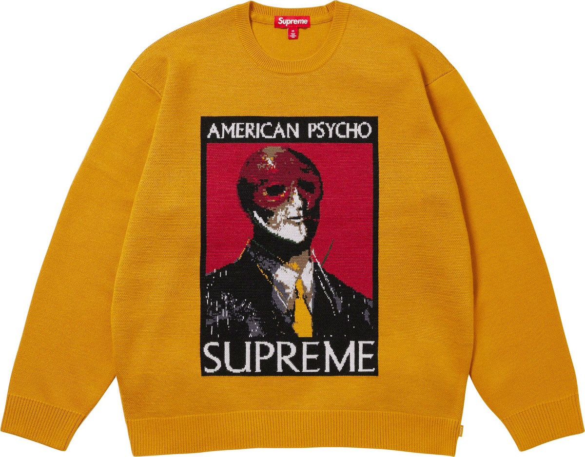 Other Supreme American Psycho Sweater FW23 Yellow Size US S / EU 44-46 / 1 - 1 Thumbnail