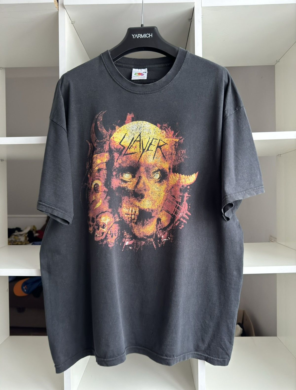 Band Tees Vintage 2003 SLAYER BURNING SKULL BAND TEE Size US XL / EU 56 / 4 - 4 Thumbnail