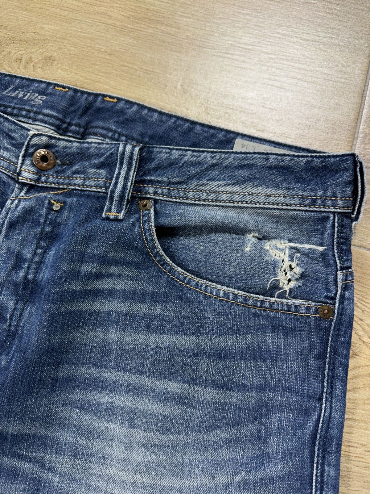 Diesel × Vintage Vintage Y2K Diesel Safado Distressed Denim Jeans Pants Size US 34 / EU 50 - 8 Thumbnail